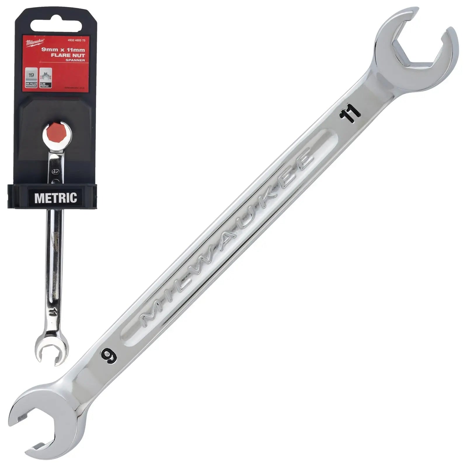 Milwaukee Flare Nut Brake Pipe Spanners Individual - Choose Size  White Rose Tools