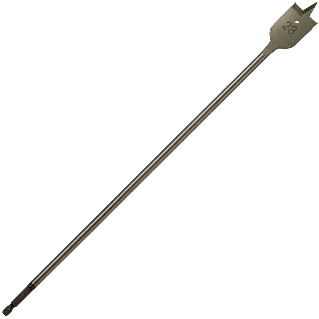 Milwaukee Flat Wood Boring Drill Bits 400mm Length 1/4" Hex Shank 