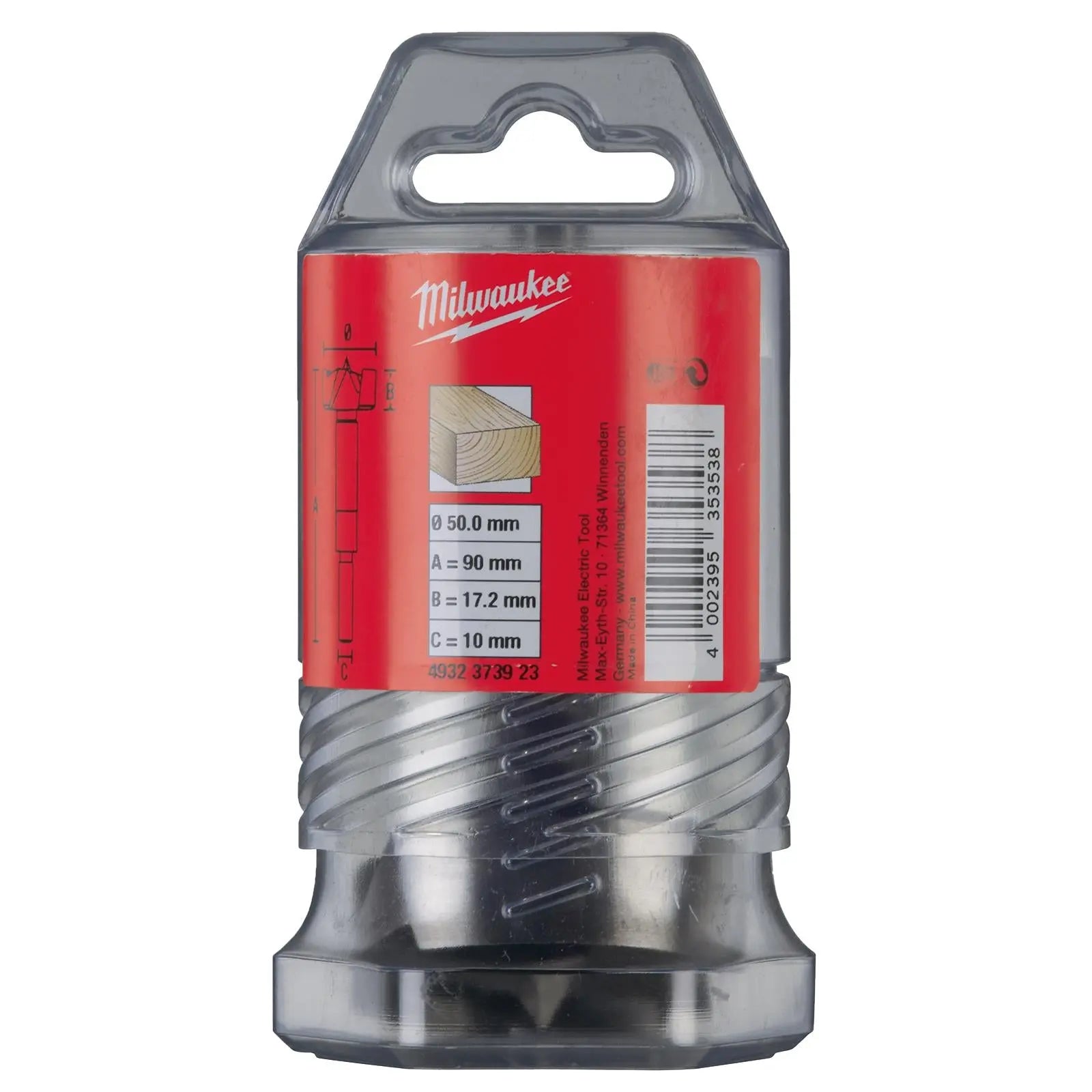 Milwaukee Forstner Wood Drill Bits 9.5mm Round Shank 90mm Long 50mm Working Length 