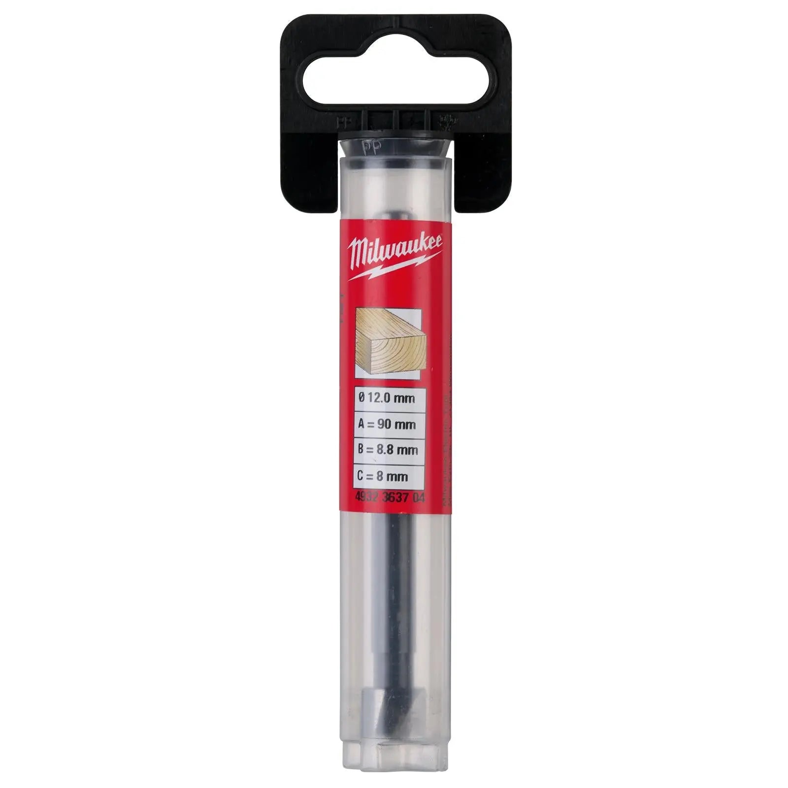 Milwaukee Forstner Wood Drill Bits 9.5mm Round Shank 90mm Long 50mm Working Length 