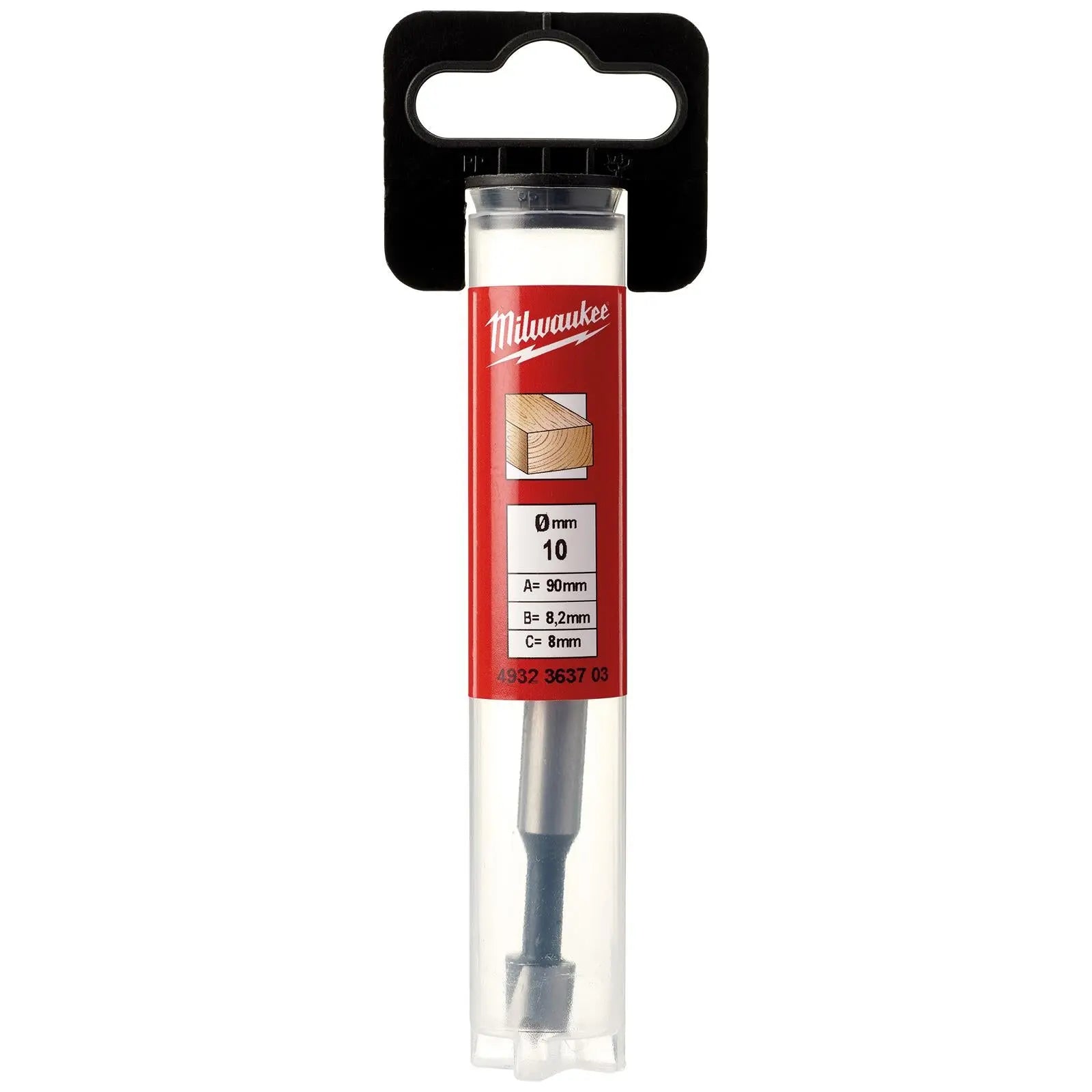 Milwaukee Forstner Wood Drill Bits 9.5mm Round Shank 90mm Long 50mm Working Length 