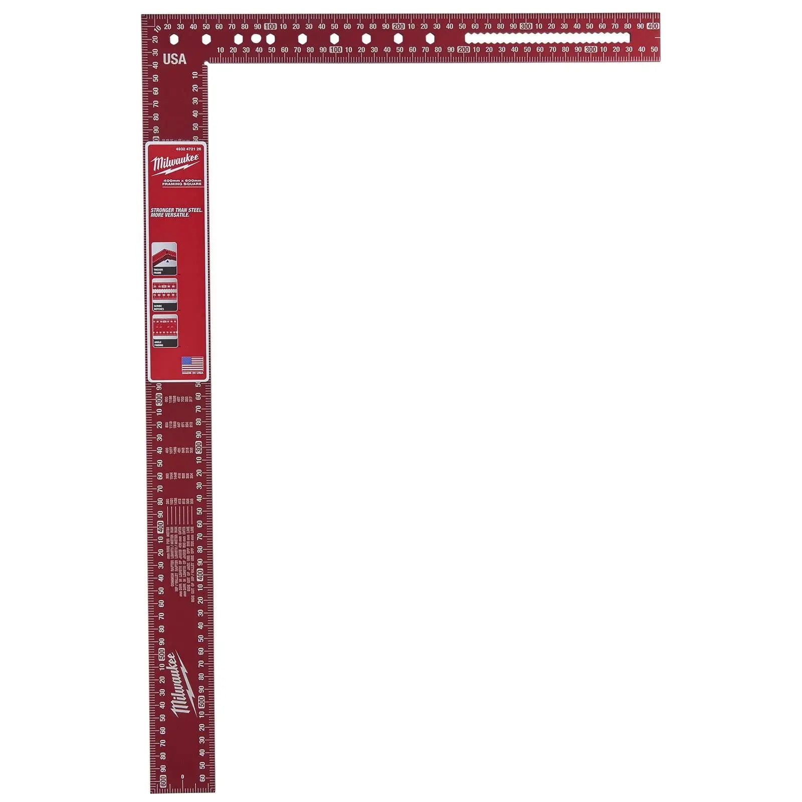 Milwaukee Framing Square Metric 400mm x 600mm 