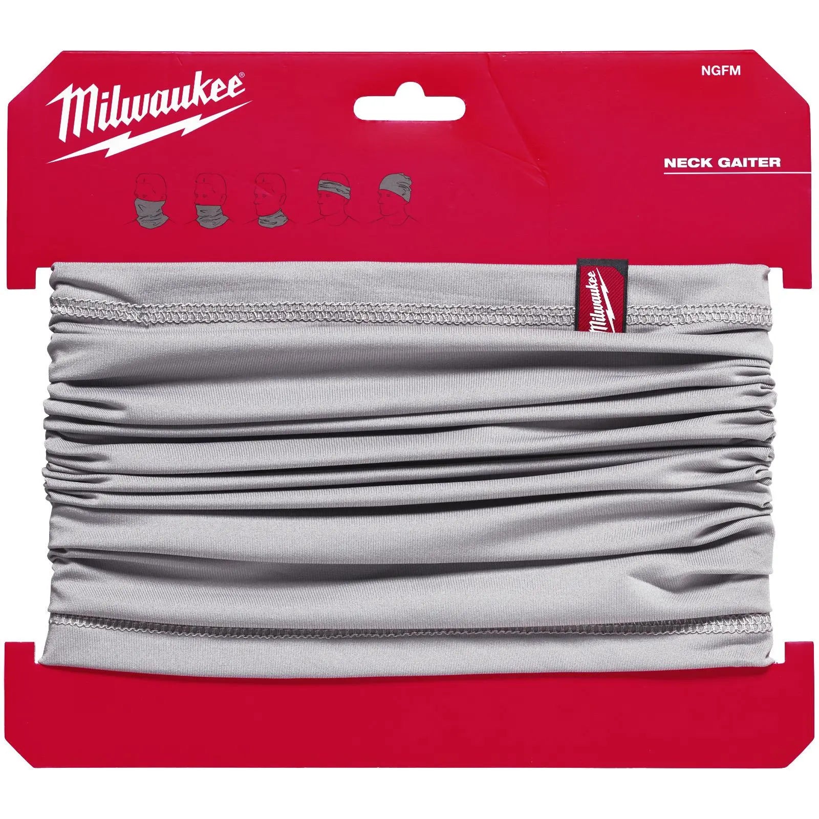 Milwaukee Grey Performance Neck Gaiter and Face Mask  White Rose Tools