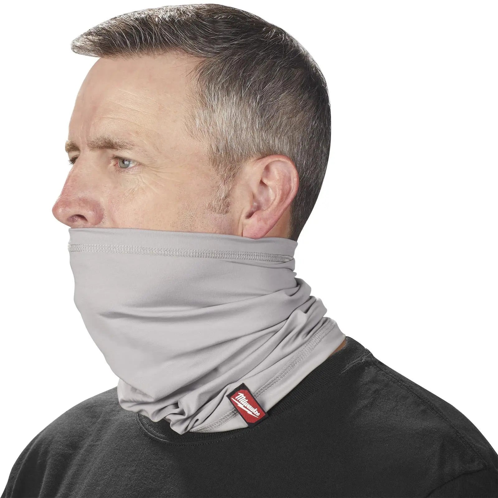 Milwaukee Grey Performance Neck Gaiter and Face Mask  White Rose Tools