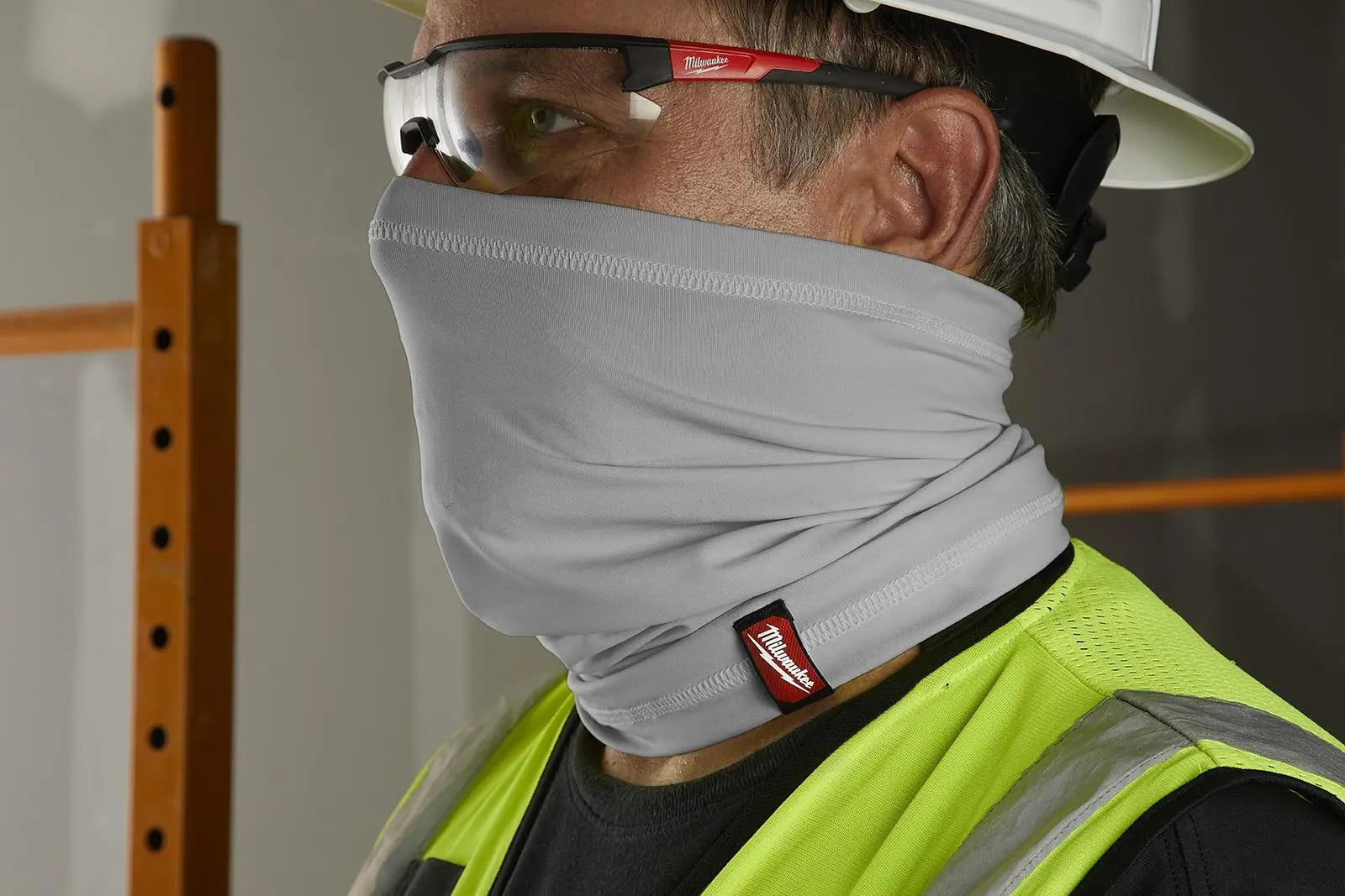Milwaukee Grey Performance Neck Gaiter and Face Mask  White Rose Tools