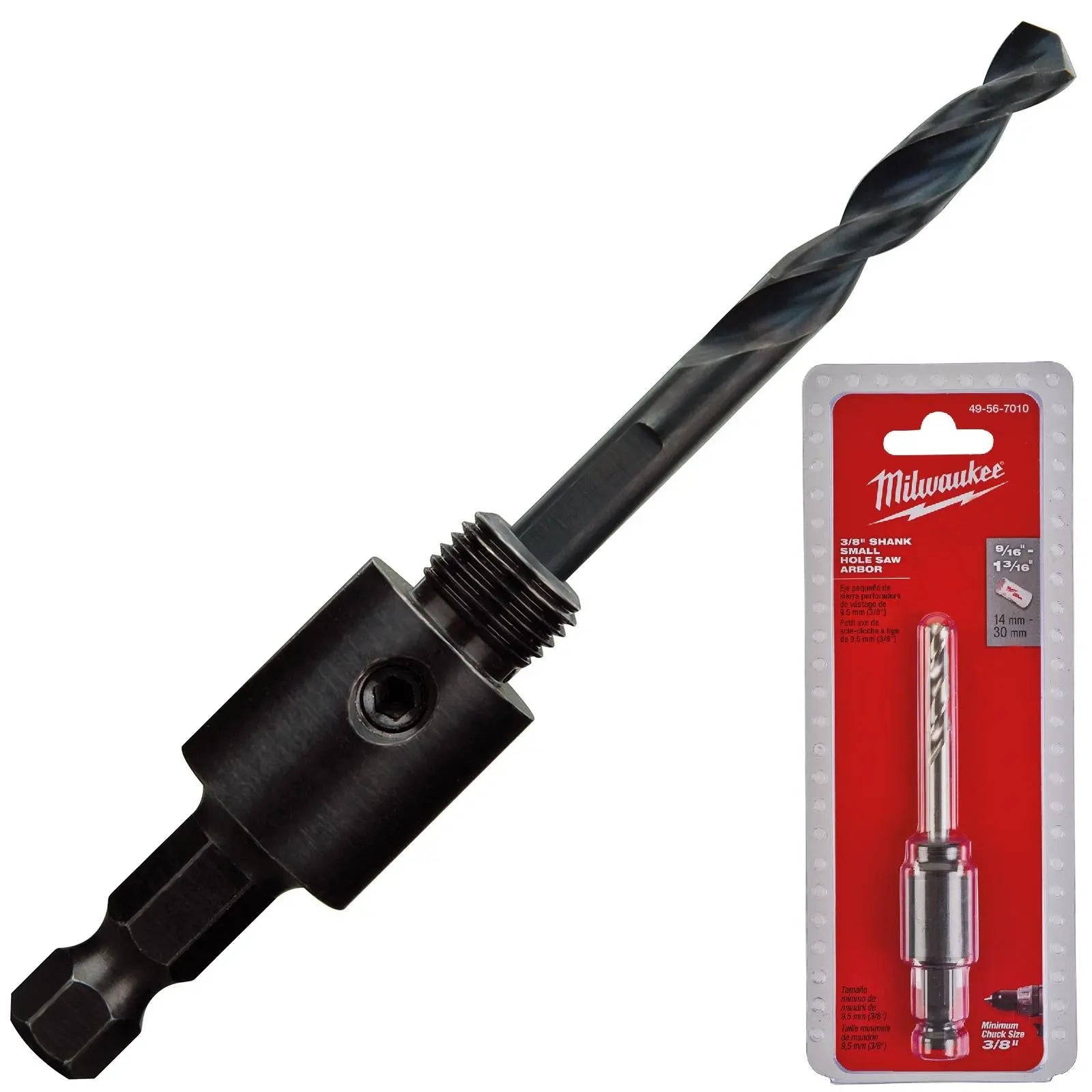 Milwaukee Holesaw Arbor 14-30mm 9.5mm Hex Shank 