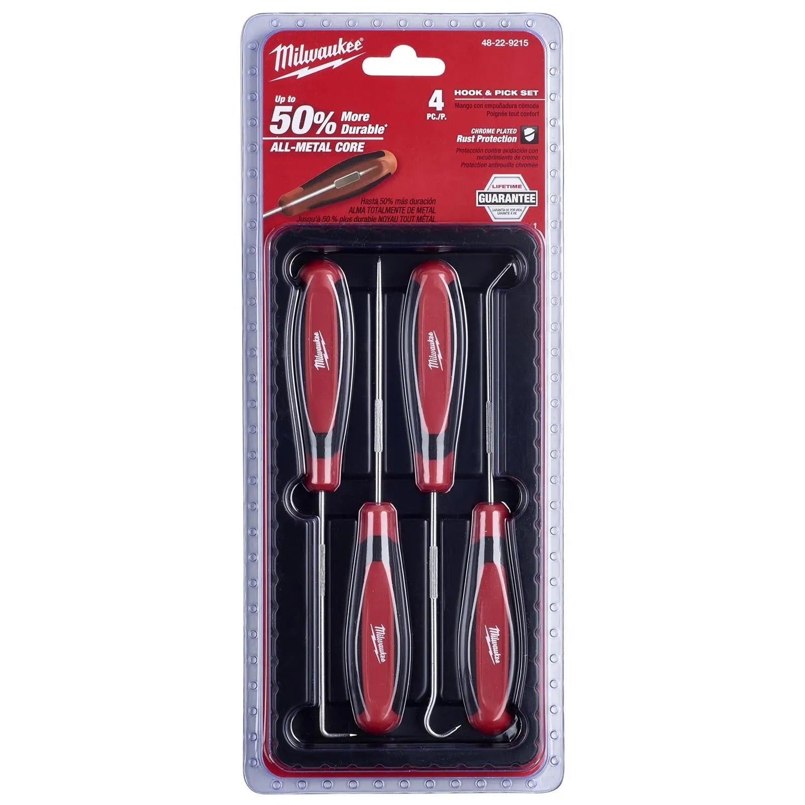Milwaukee Hook and Pick Set 4 Piece All Metal Core 