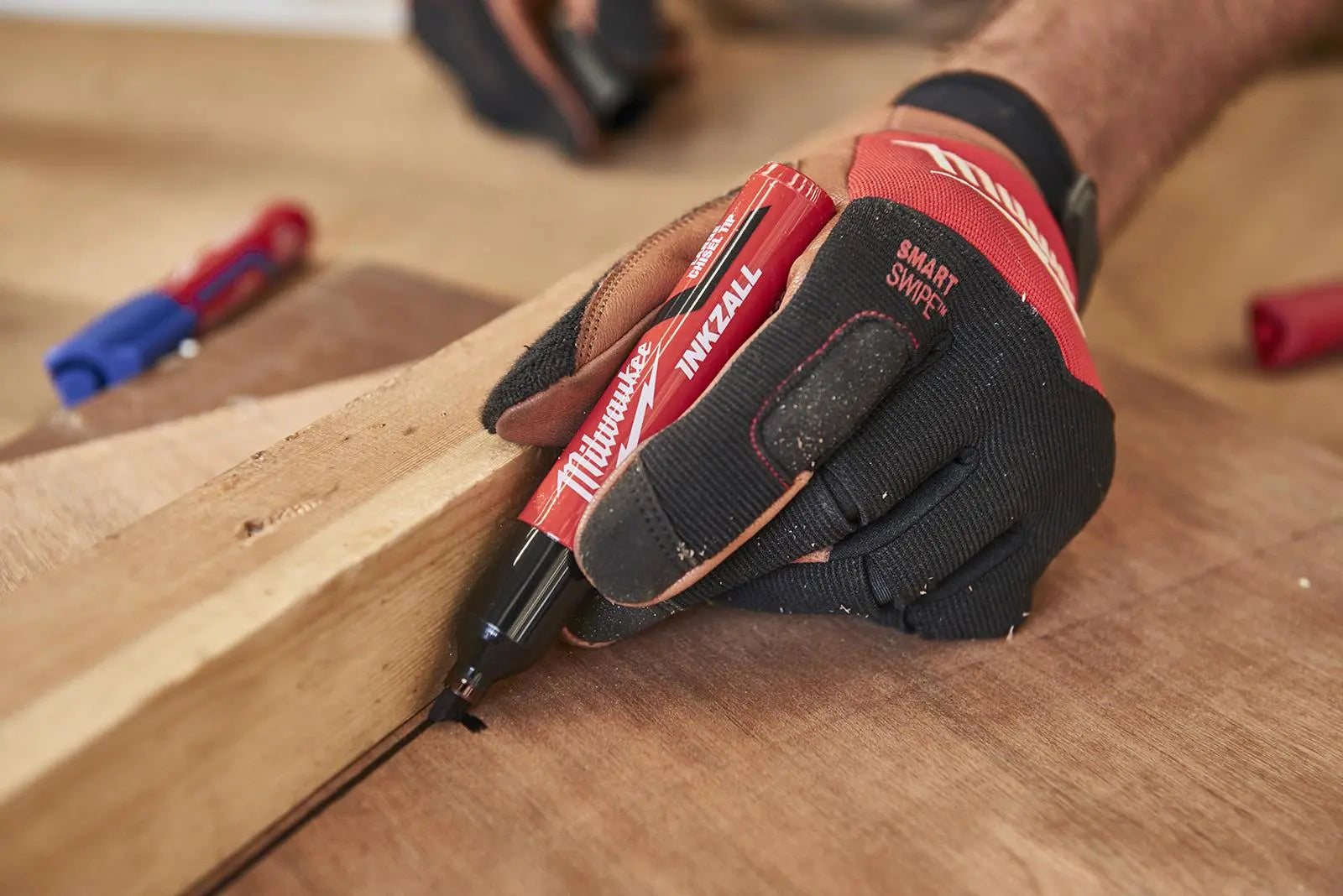 Milwaukee Hybrid Leather Safety Gloves - Choose Size  White Rose Tools
