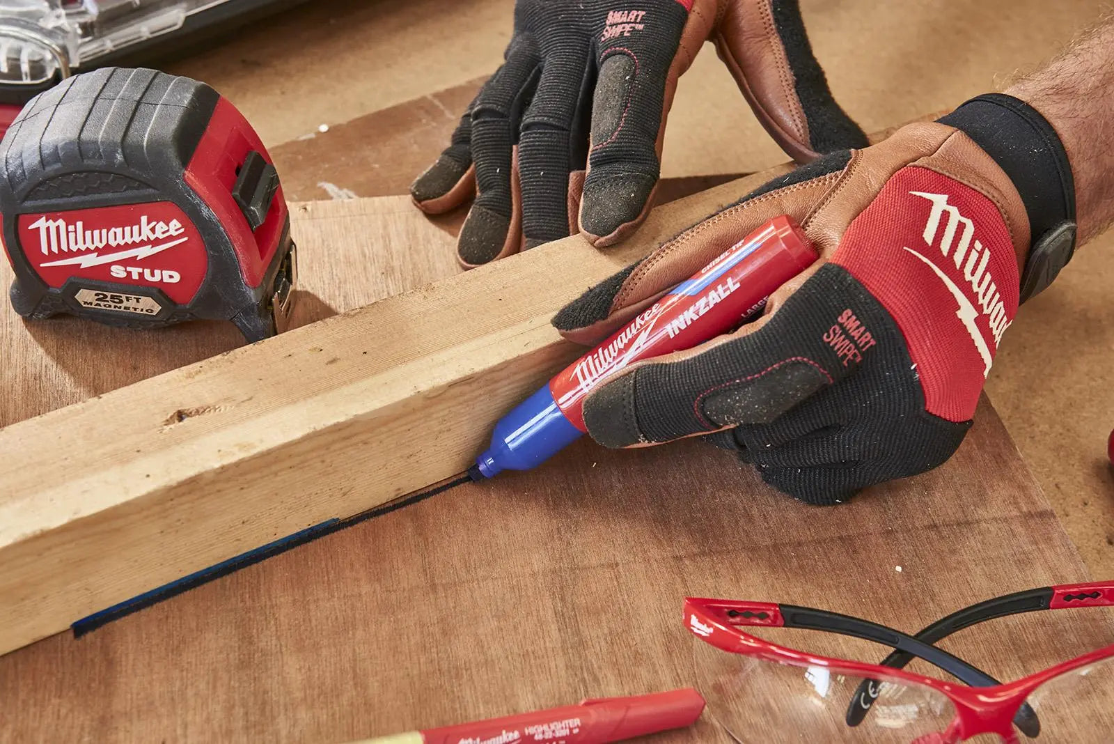 Milwaukee Hybrid Leather Safety Gloves - Choose Size  White Rose Tools