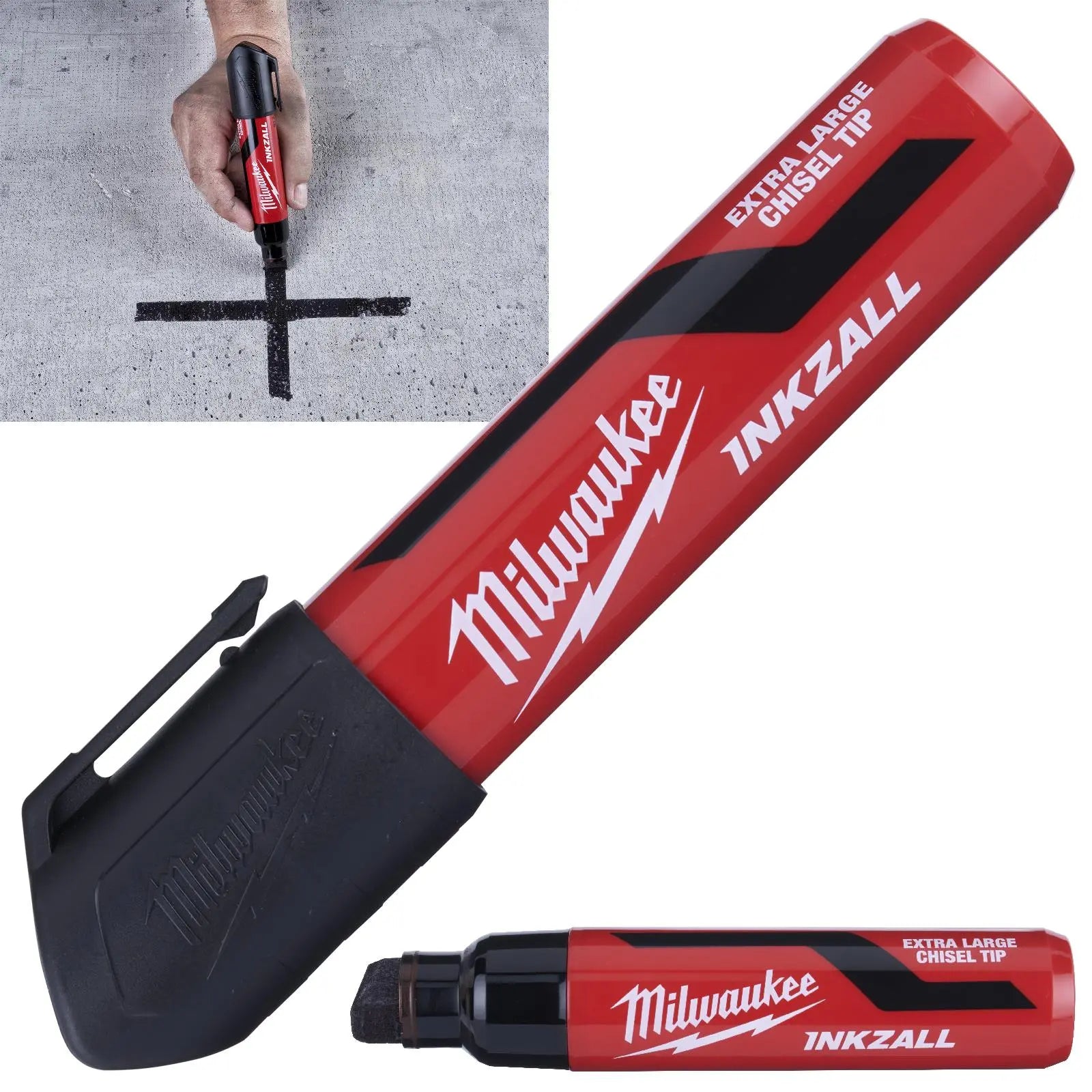 Milwaukee INKZALL Chisel Tip Permanent Marker Pen XL Black 