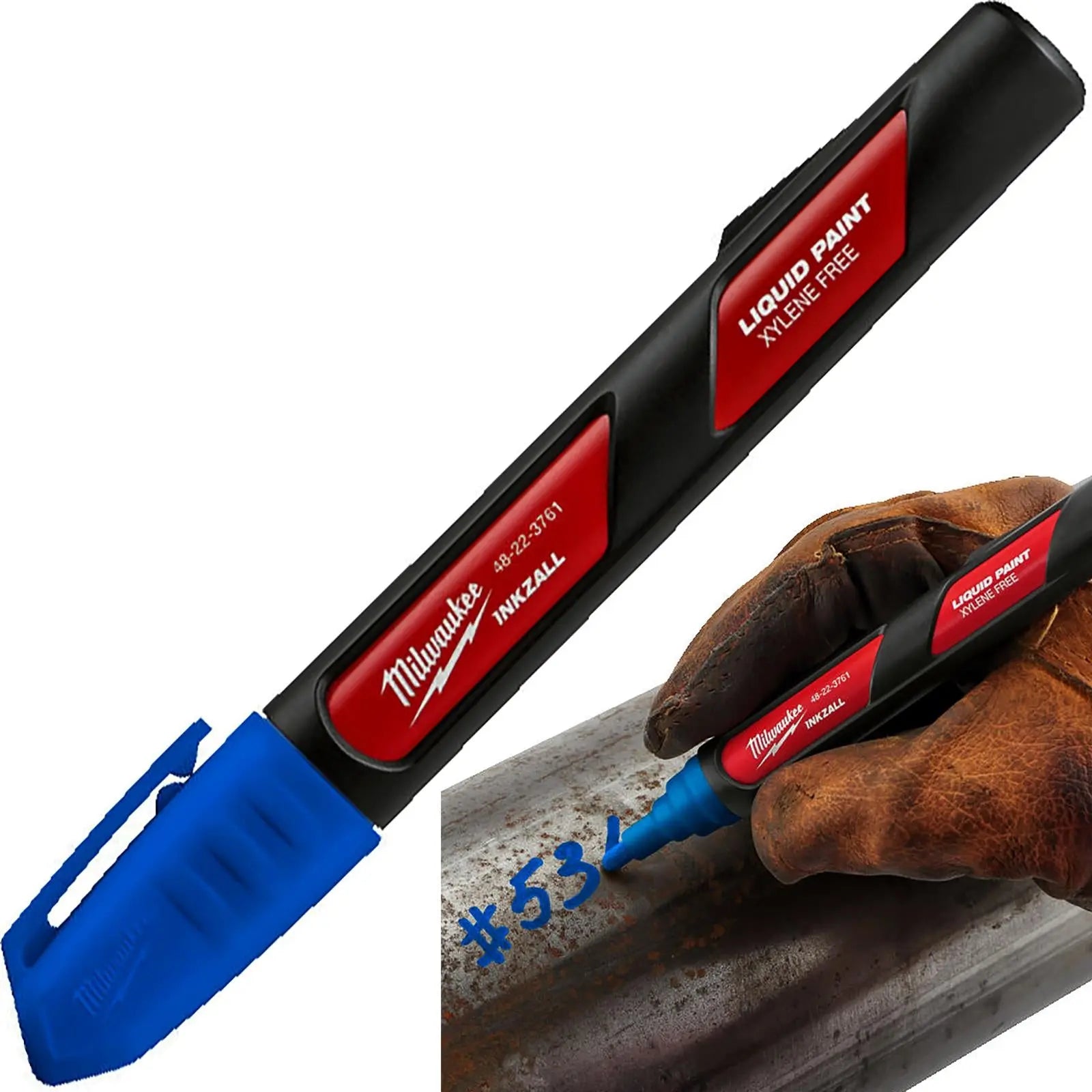Milwaukee INKZALL Liquid Paint Marker Pen Blue 