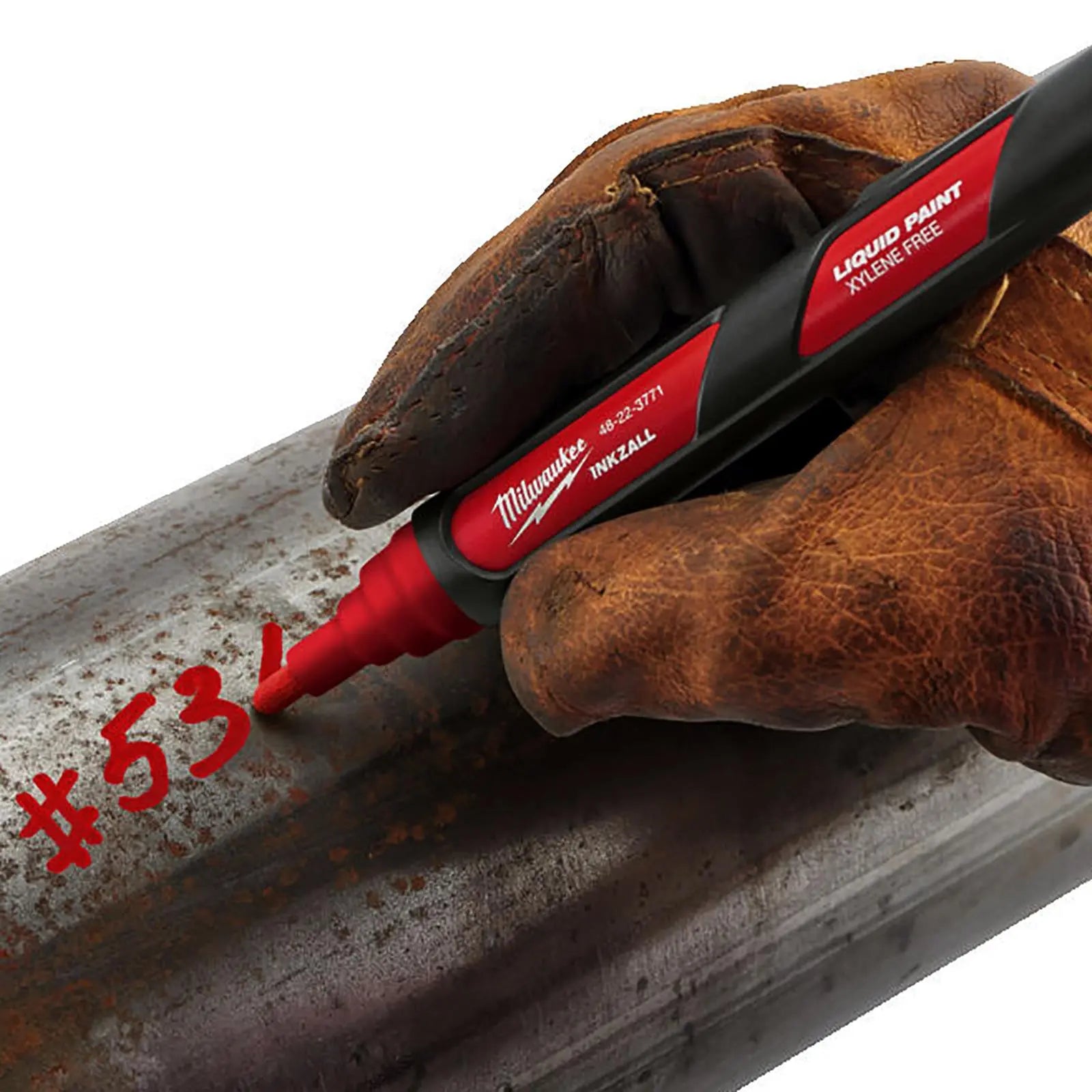 Milwaukee INKZALL Liquid Paint Marker Pen Red 