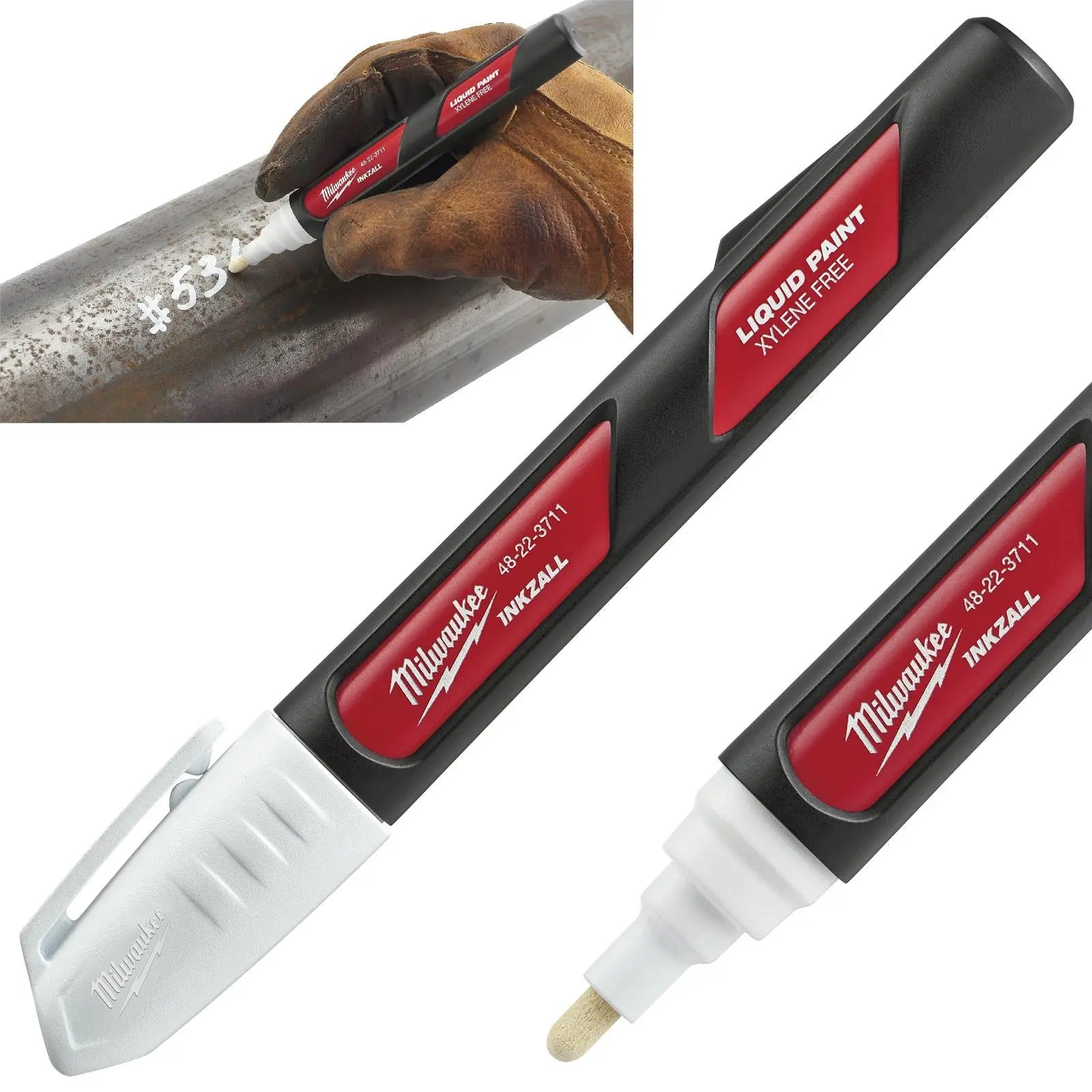 Milwaukee INKZALL Liquid Paint Marker Pen White 