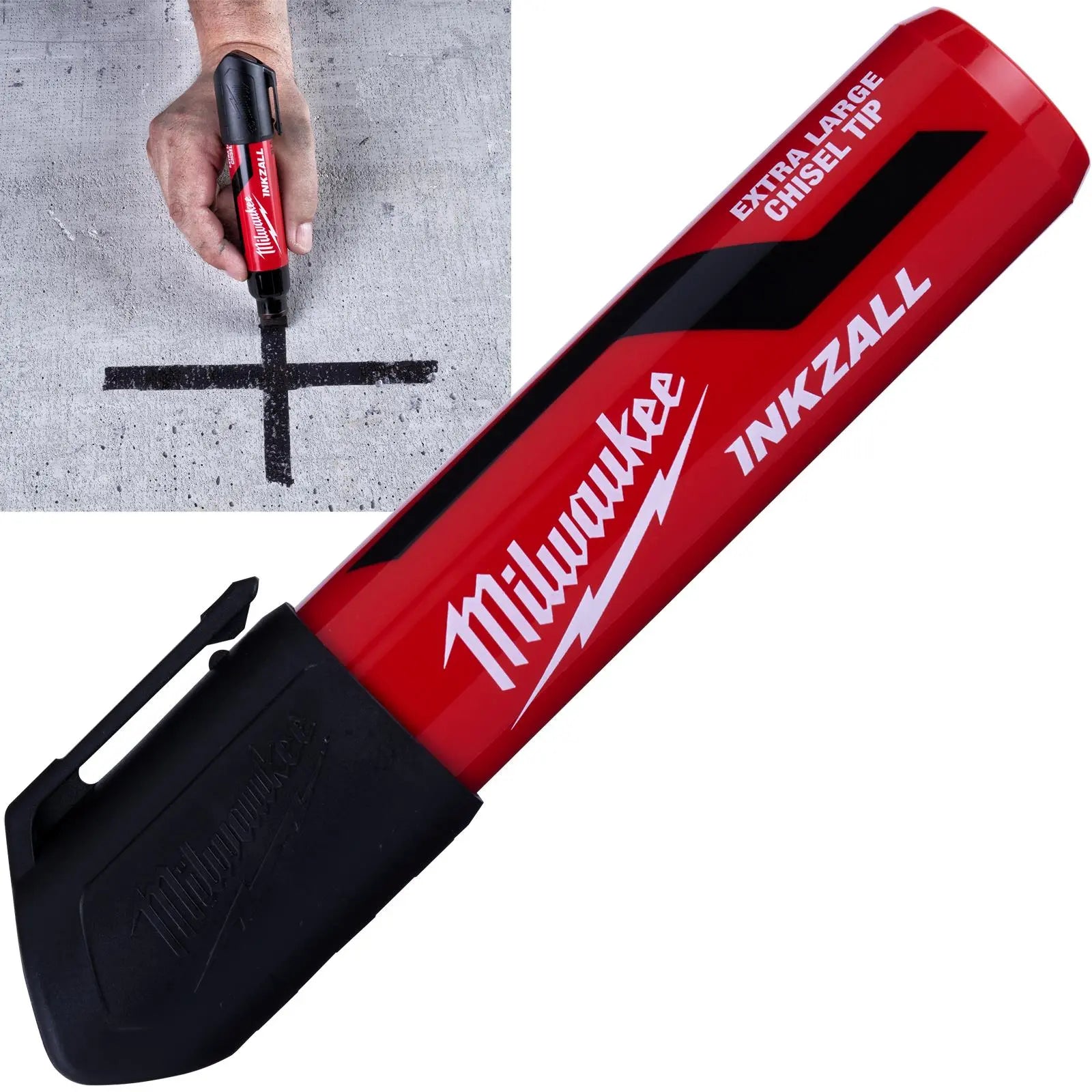 Milwaukee INKZALL Permanent Marker XL Chisel Tip 14.5mm Black 