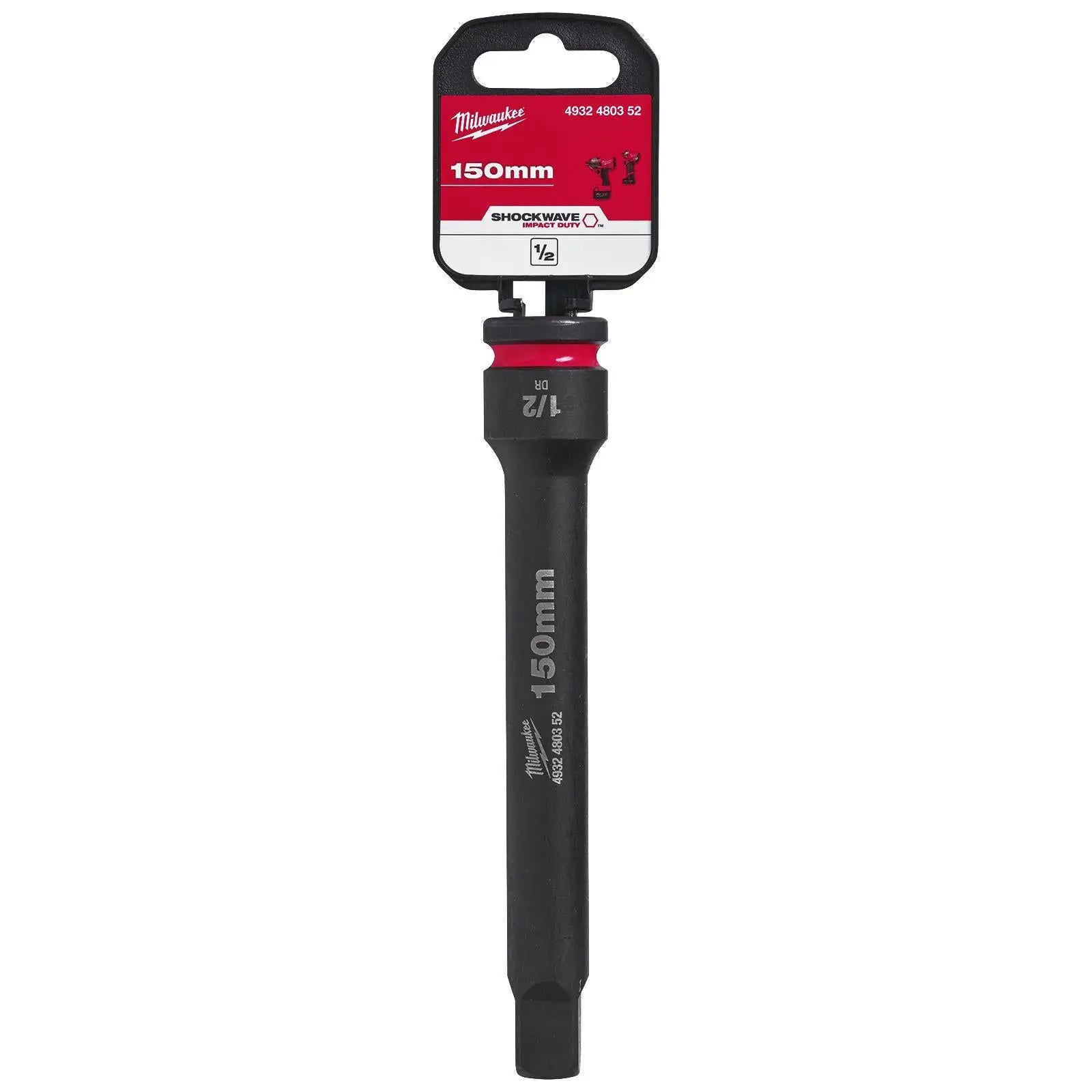 Milwaukee Impact Socket Extension Bar 150mm 1/2" Drive SHOCKWAVE Impact Duty 