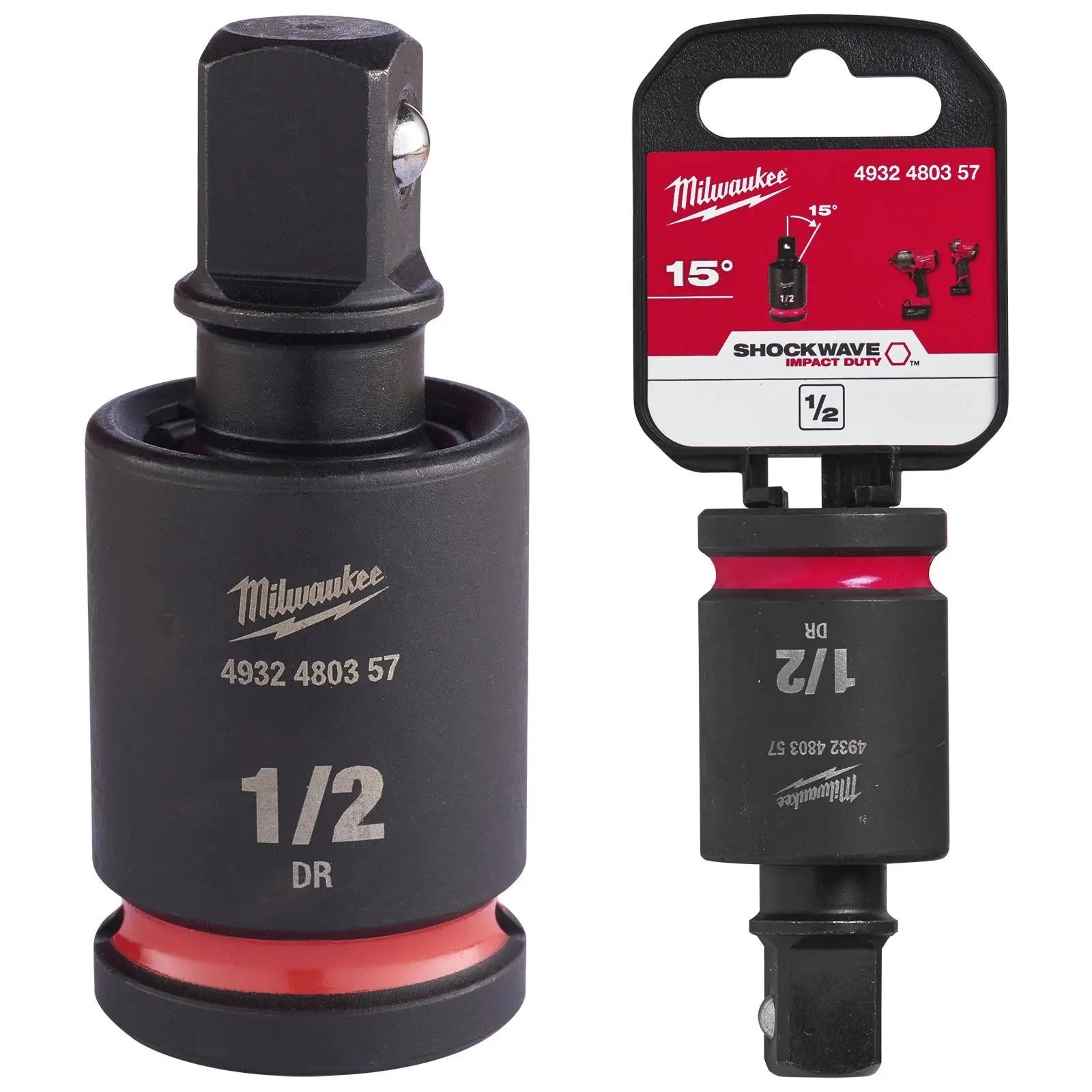 Milwaukee Impact Socket Universal Joint 1/2" Drive SHOCKWAVE Impact Duty 