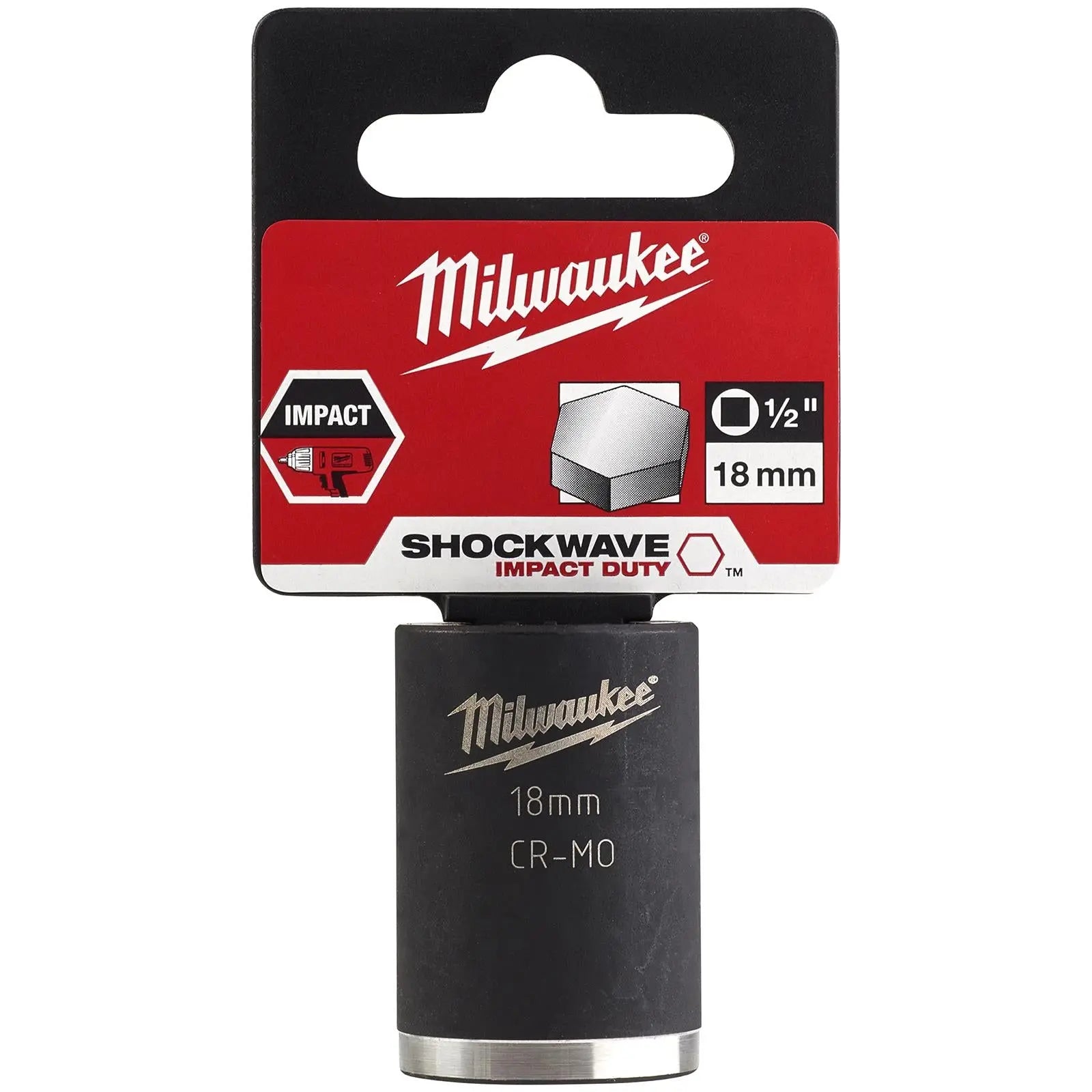 Milwaukee Impact Sockets 1/2" Drive Shockwave Impact Duty 