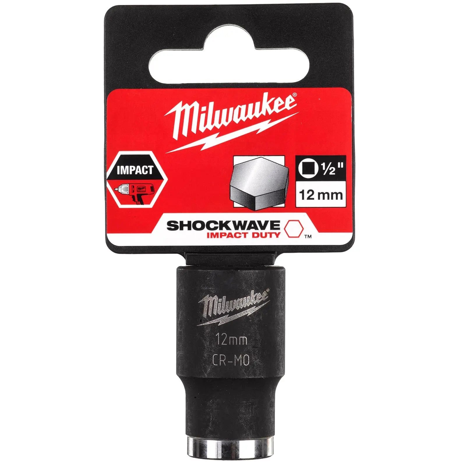 Milwaukee Impact Sockets 1/2" Drive Shockwave Impact Duty 