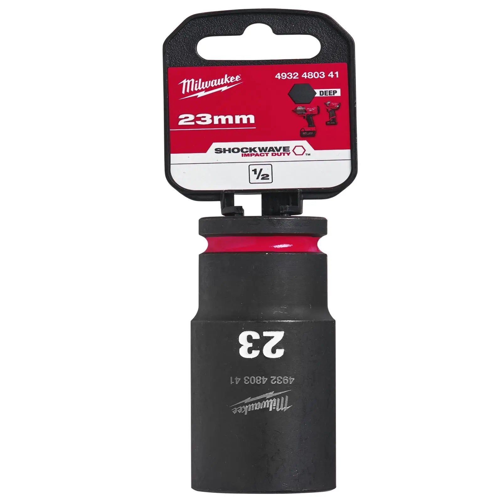Milwaukee Impact Sockets Deep 1/2" Drive 8-36mm SHOCKWAVE Impact Duty 