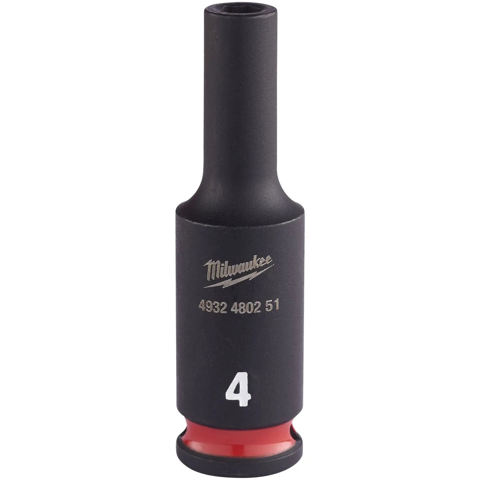 Milwaukee Impact Sockets Deep 1/4" Drive 4-13mm SHOCKWAVE Impact Duty 