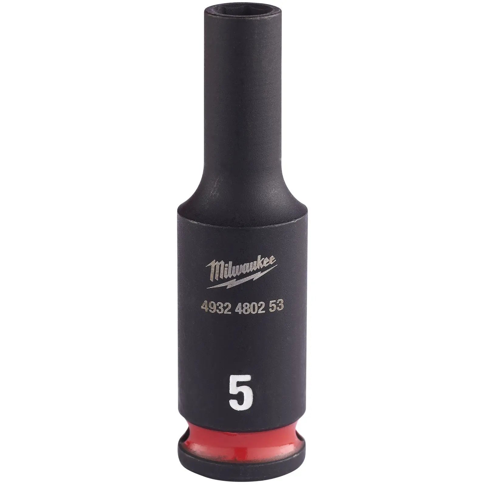 Milwaukee Impact Sockets Deep 1/4" Drive 4-13mm SHOCKWAVE Impact Duty 