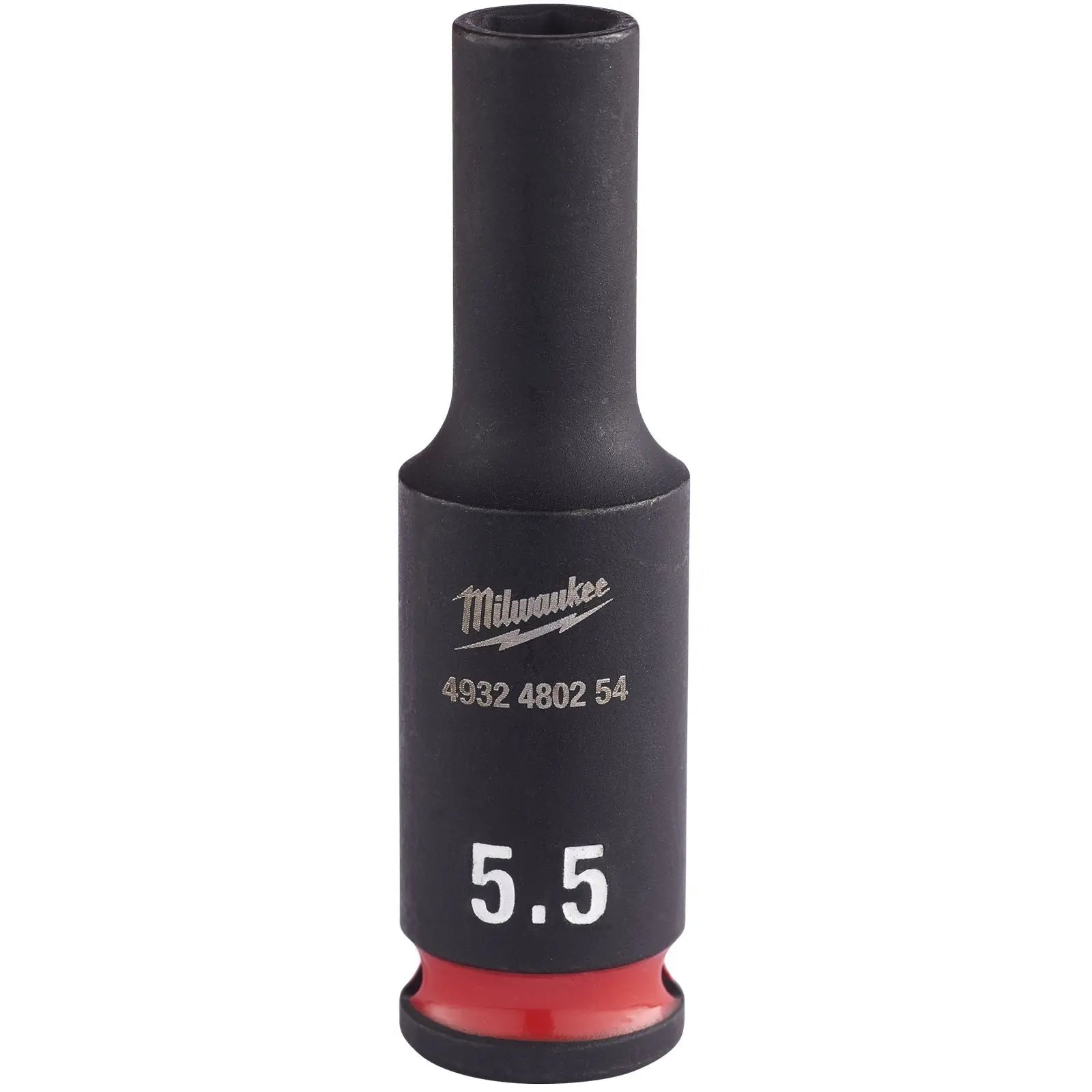 Milwaukee Impact Sockets Deep 1/4" Drive 4-13mm SHOCKWAVE Impact Duty 
