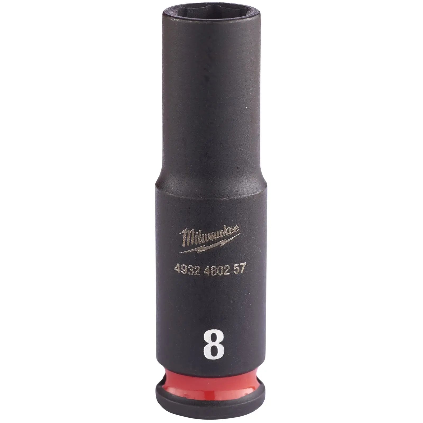 Milwaukee Impact Sockets Deep 1/4" Drive 4-13mm SHOCKWAVE Impact Duty 