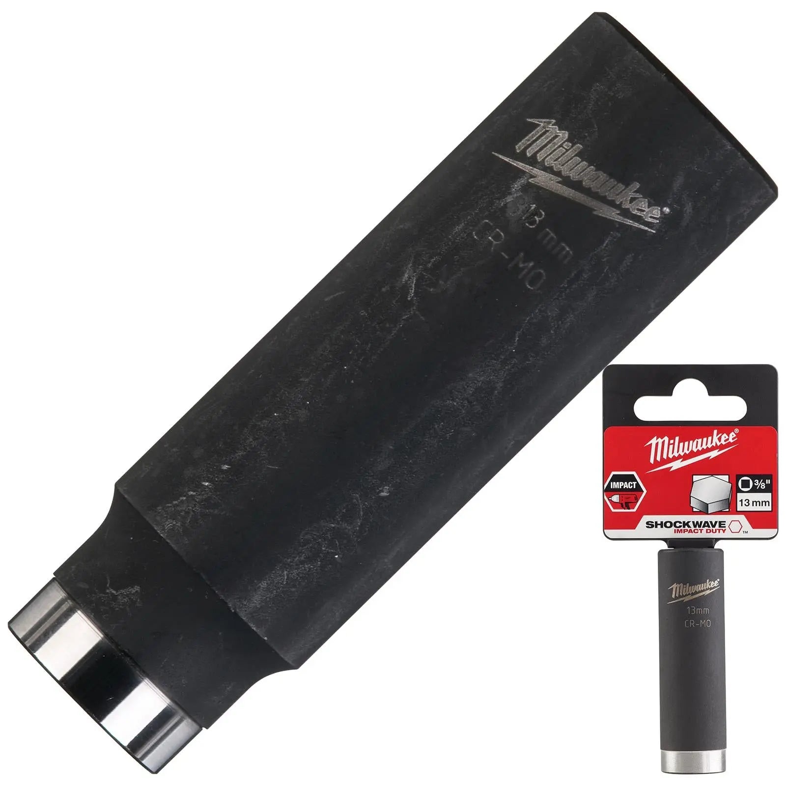 Milwaukee Impact Sockets Deep 3/8" Drive Shockwave Impact Duty 