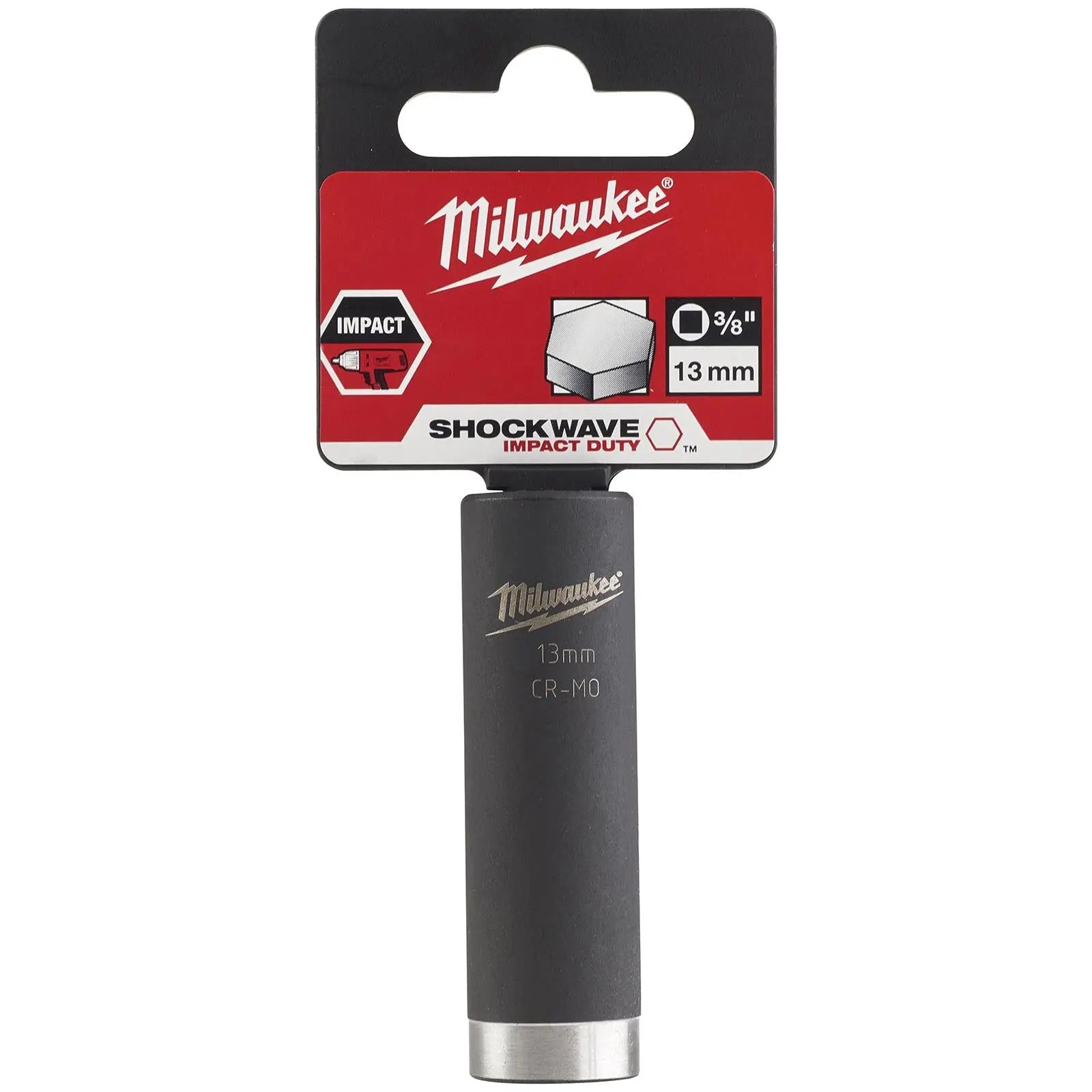 Milwaukee Impact Sockets Deep 3/8" Drive Shockwave Impact Duty 