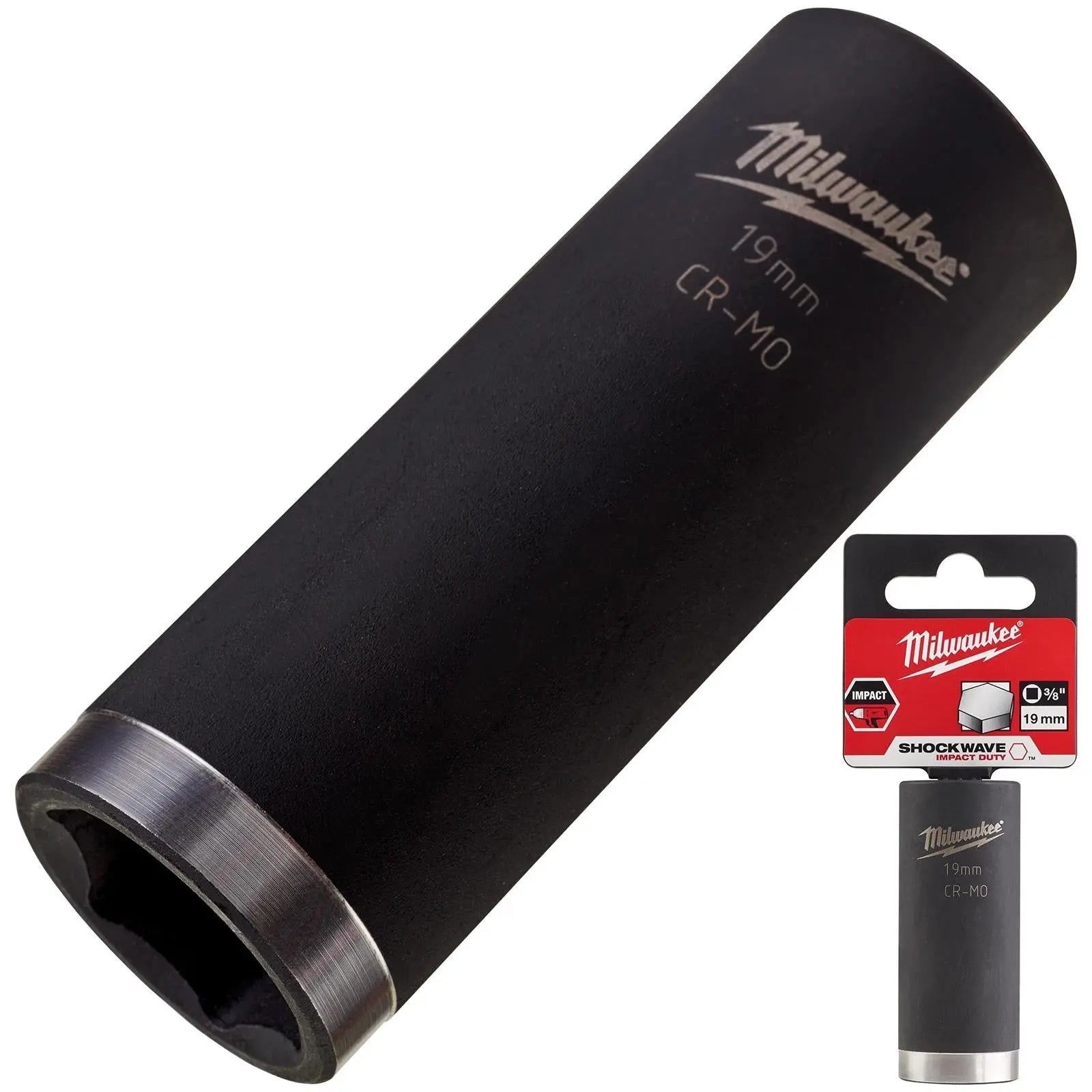 Milwaukee Impact Sockets Deep 3/8" Drive Shockwave Impact Duty 