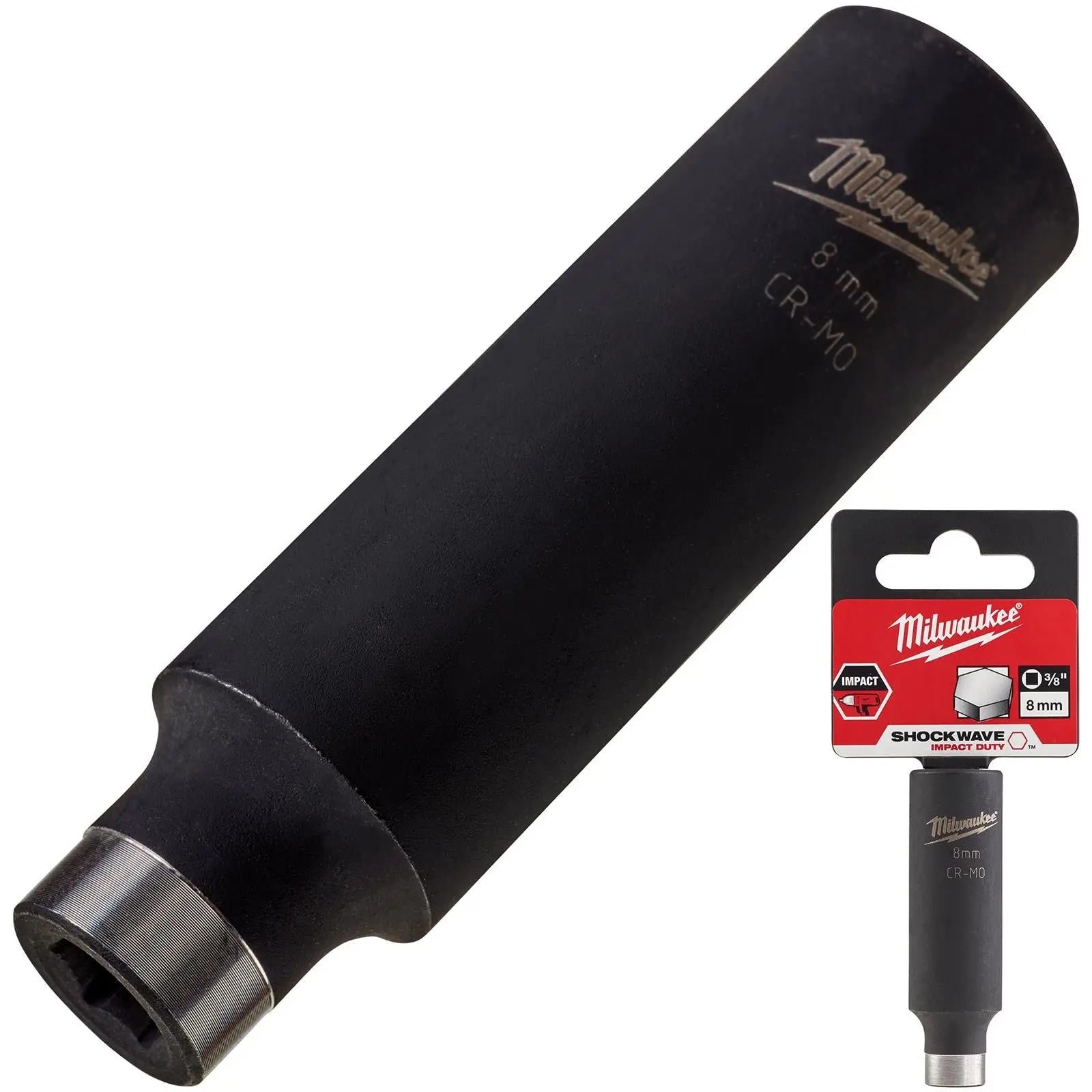 Milwaukee Impact Sockets Deep 3/8" Drive Shockwave Impact Duty 