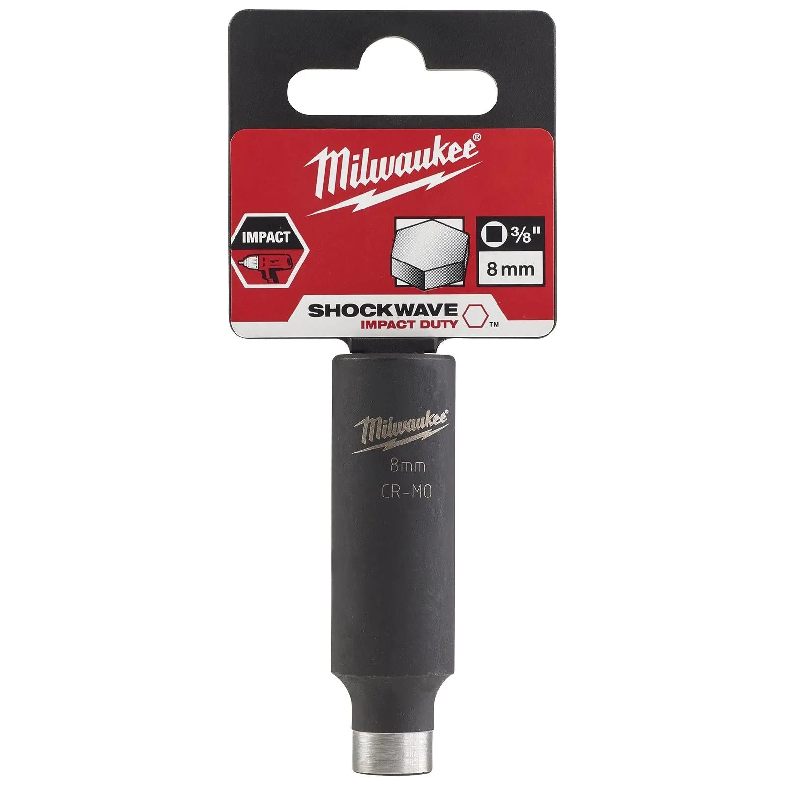Milwaukee Impact Sockets Deep 3/8" Drive Shockwave Impact Duty 
