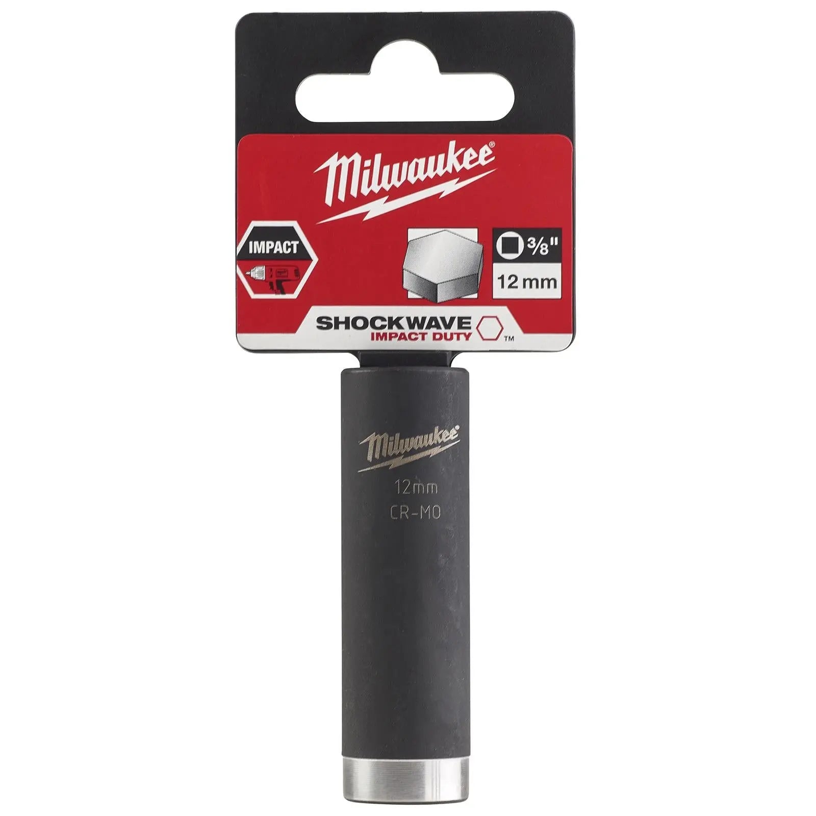 Milwaukee Impact Sockets Deep 3/8" Drive Shockwave Impact Duty 