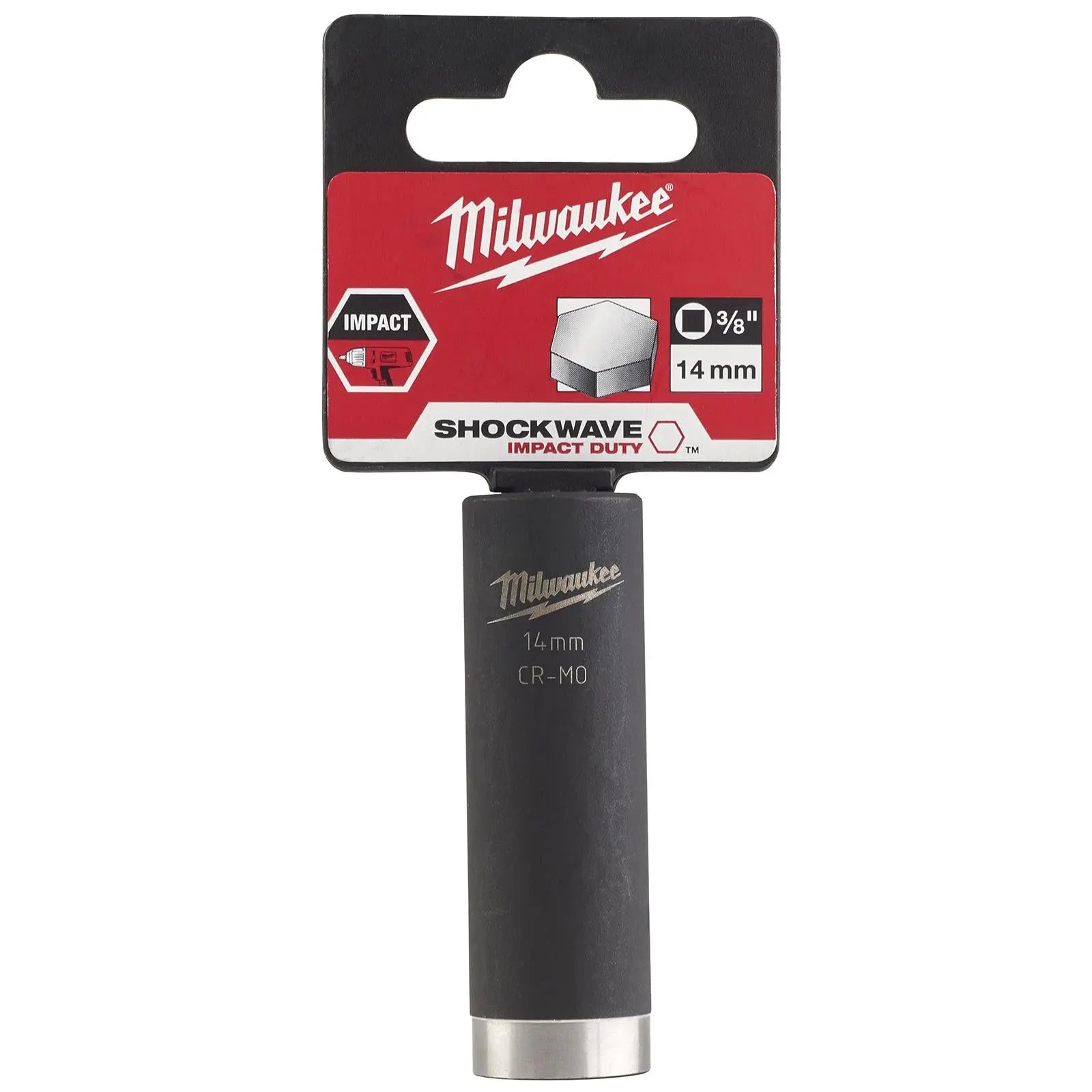 Milwaukee Impact Sockets Deep 3/8" Drive Shockwave Impact Duty 