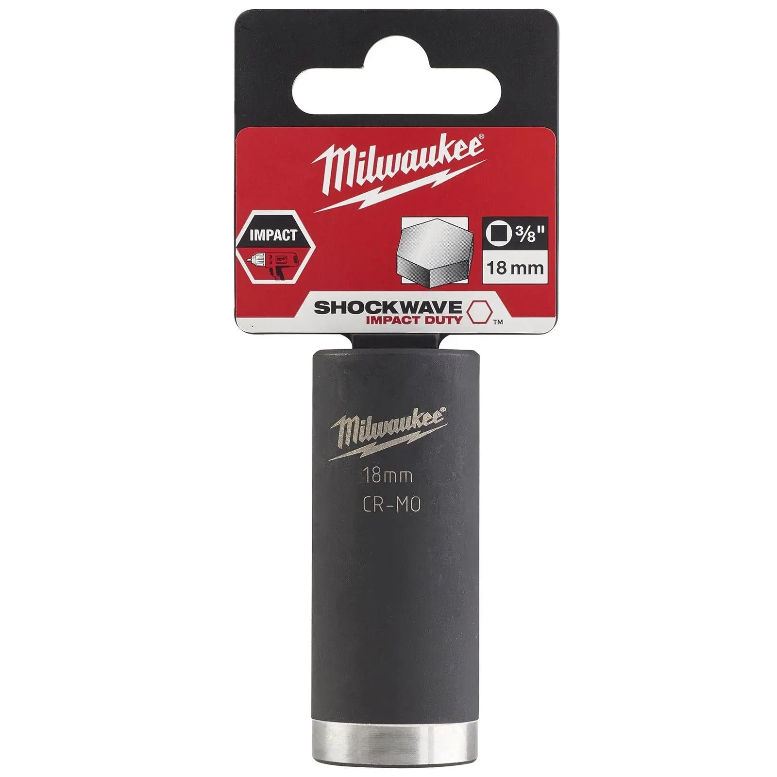 Milwaukee Impact Sockets Deep 3/8" Drive Shockwave Impact Duty 