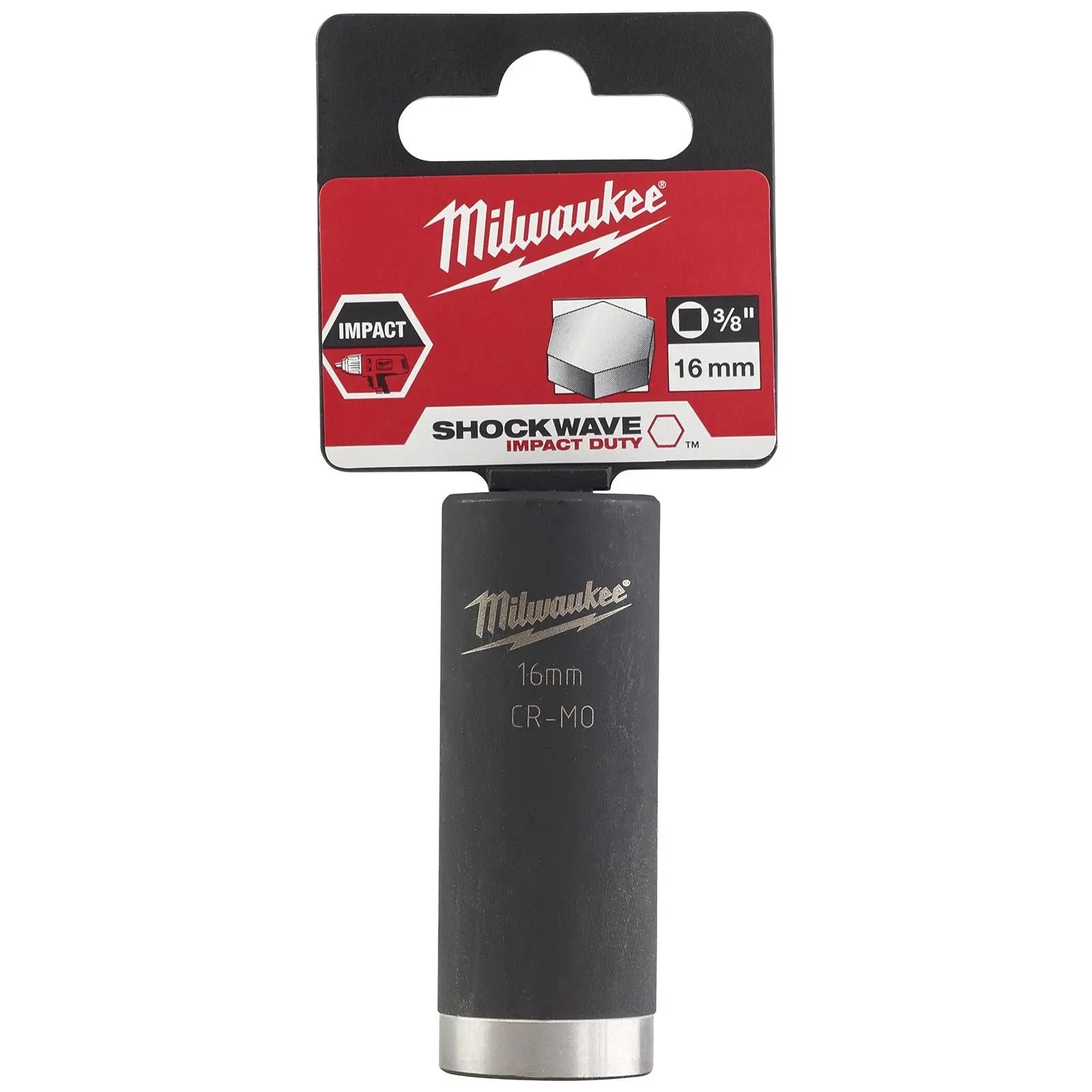 Milwaukee Impact Sockets Deep 3/8" Drive Shockwave Impact Duty 