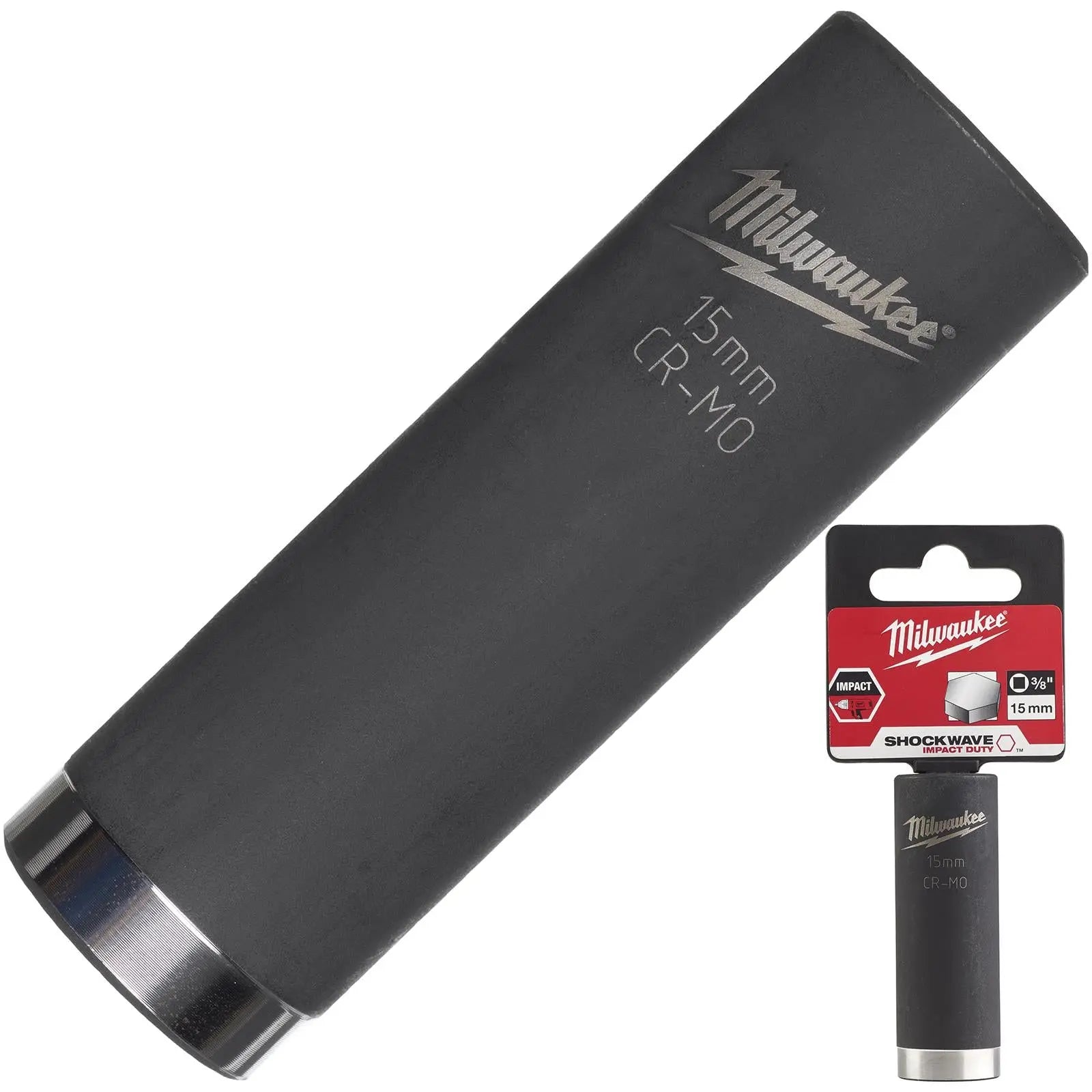 Milwaukee Impact Sockets Deep 3/8" Drive Shockwave Impact Duty 