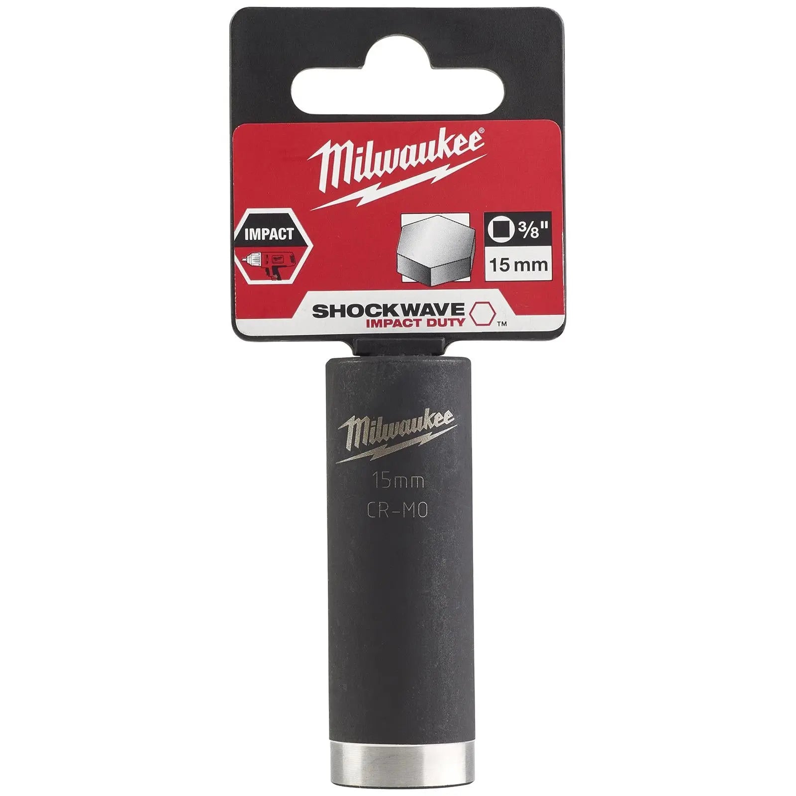 Milwaukee Impact Sockets Deep 3/8" Drive Shockwave Impact Duty 