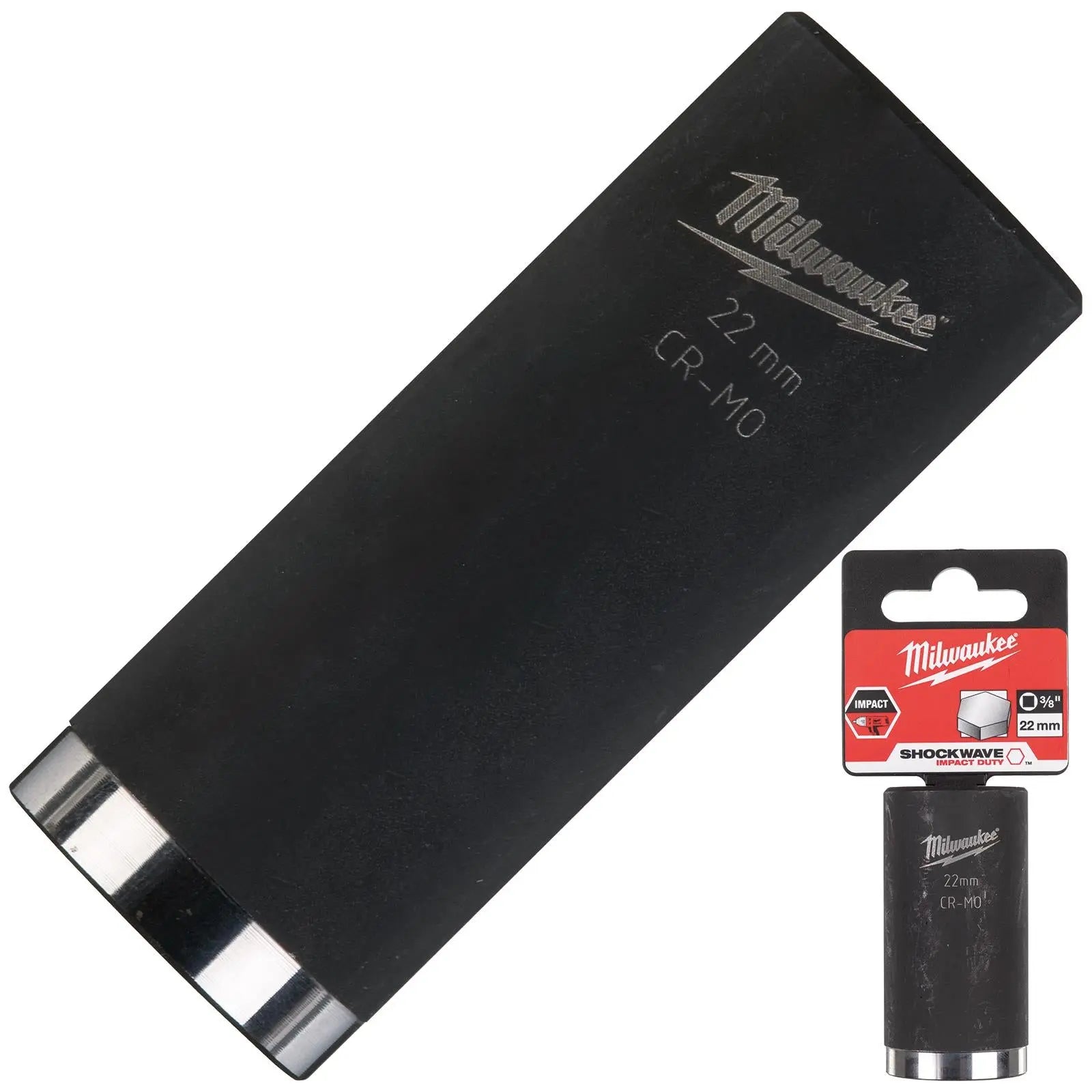 Milwaukee Impact Sockets Deep 3/8" Drive Shockwave Impact Duty 