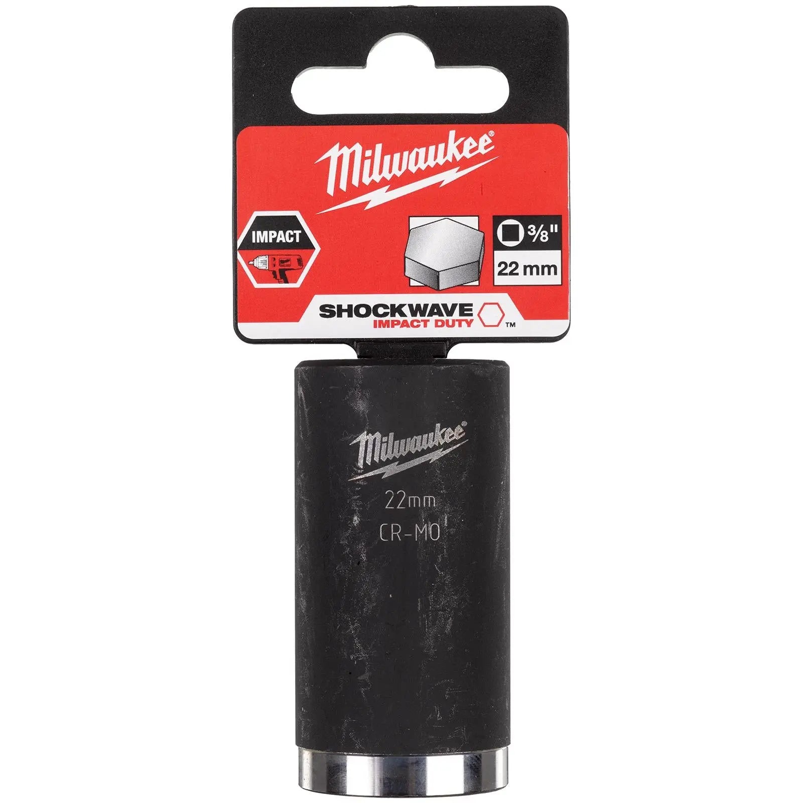 Milwaukee Impact Sockets Deep 3/8" Drive Shockwave Impact Duty 