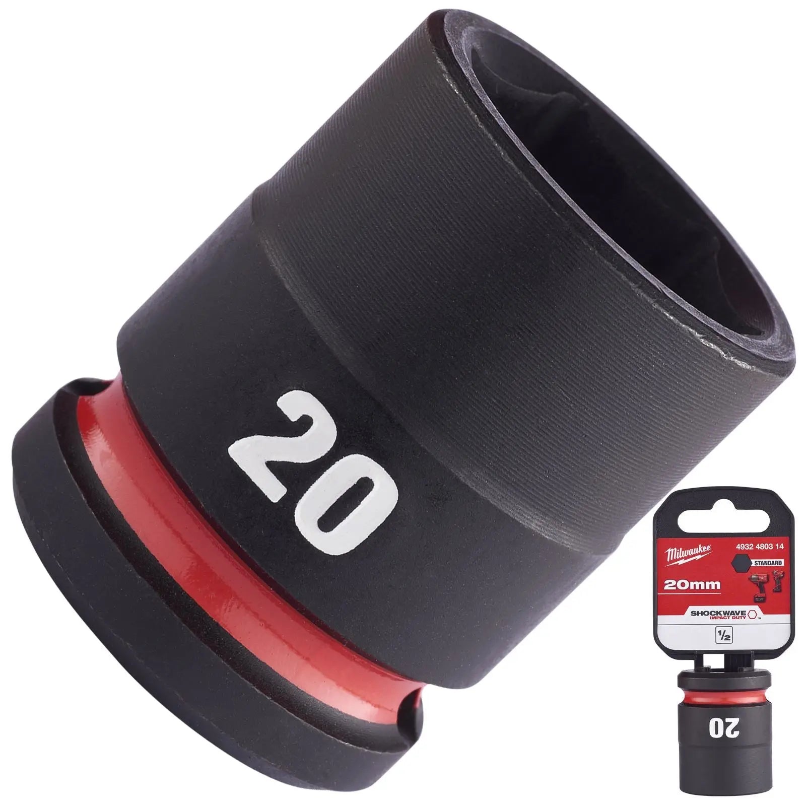 Milwaukee Impact Sockets Standard 1/2" Drive 8-32mm SHOCKWAVE Impact Duty 