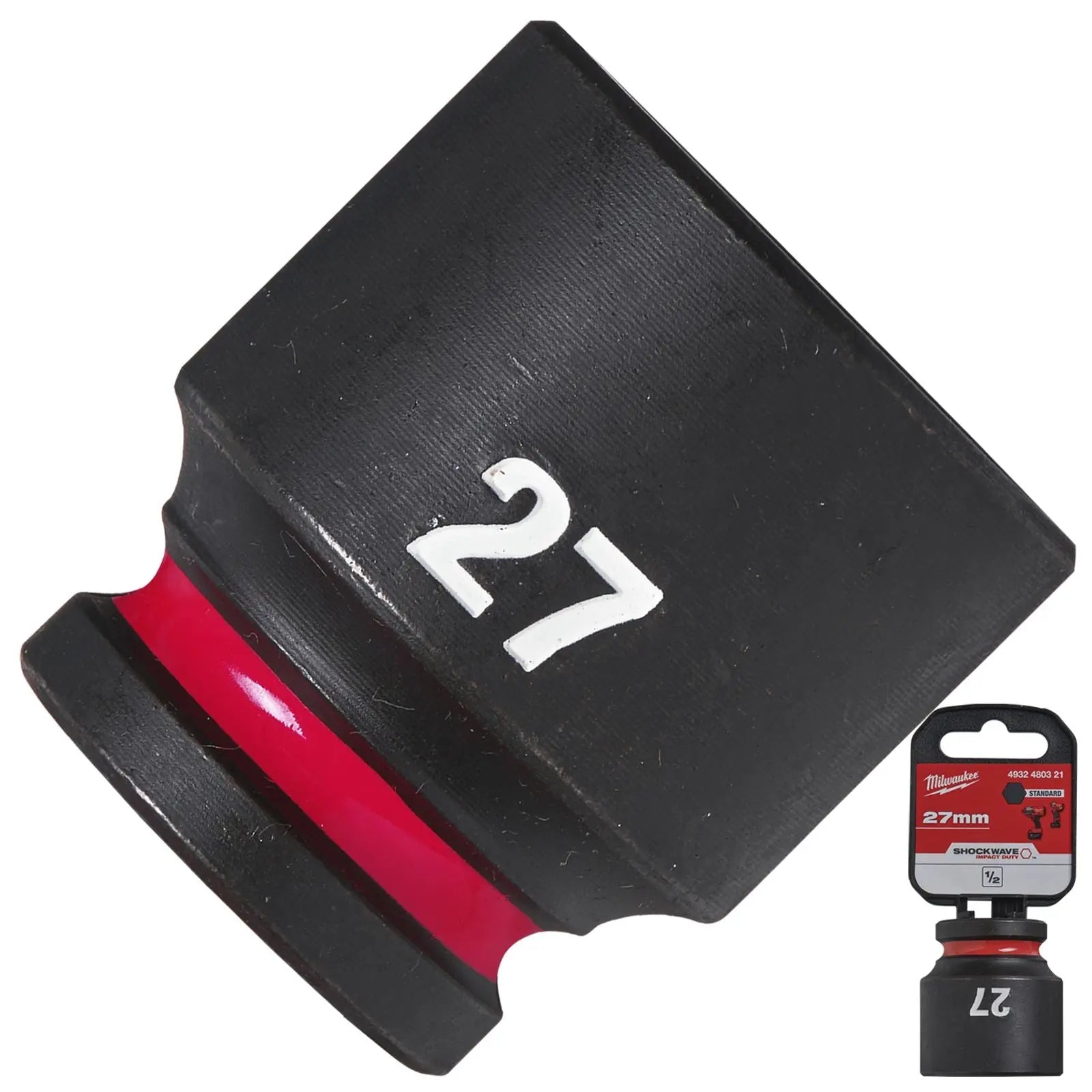 Milwaukee Impact Sockets Standard 1/2" Drive 8-32mm SHOCKWAVE Impact Duty 