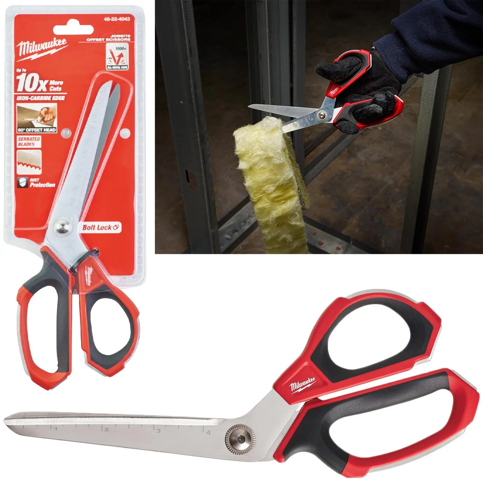 Milwaukee Jobsite Offset Scissors 115mm Blade 