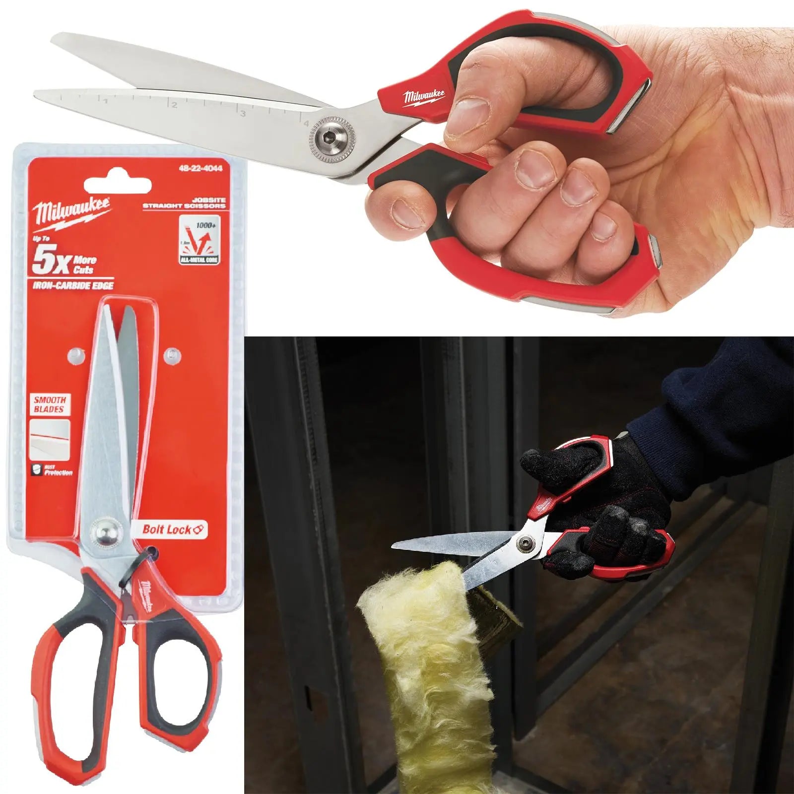 Milwaukee Jobsite Straight Scissors 95mm Blade 