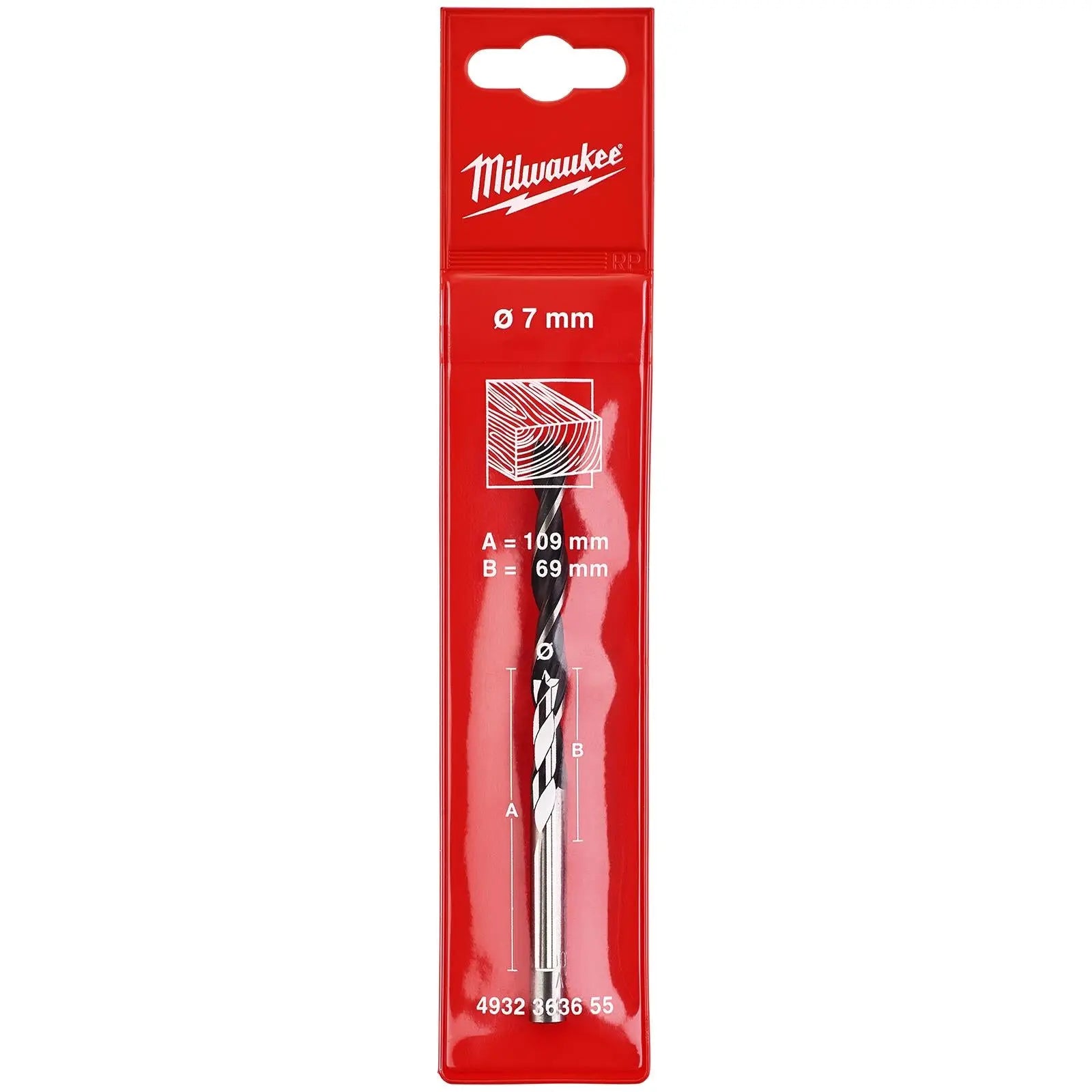 Milwaukee Lip and Spur Brad Point Wood Drill Bits 