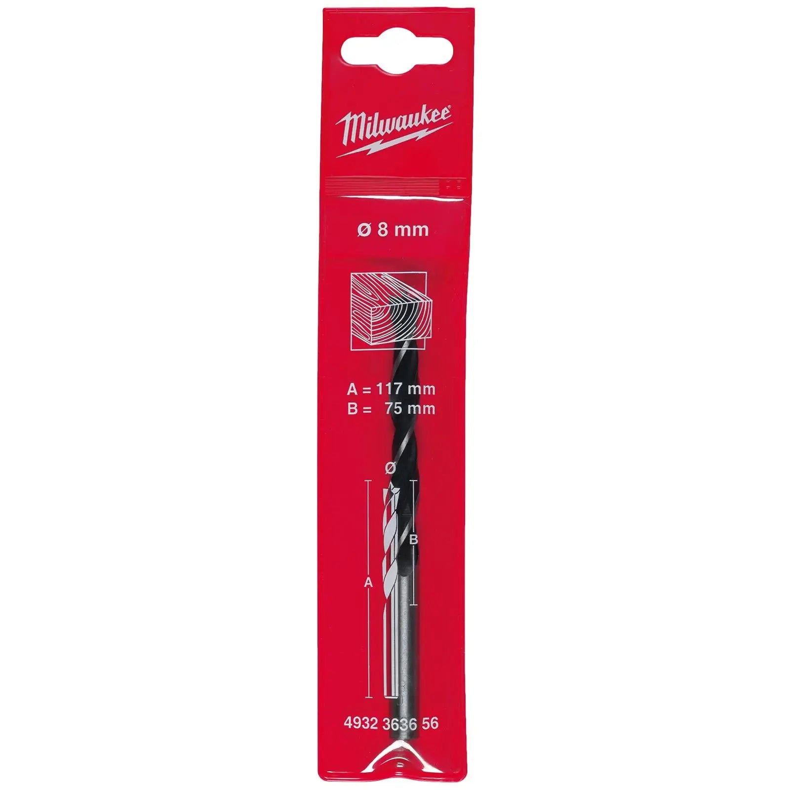 Milwaukee Lip and Spur Brad Point Wood Drill Bits 