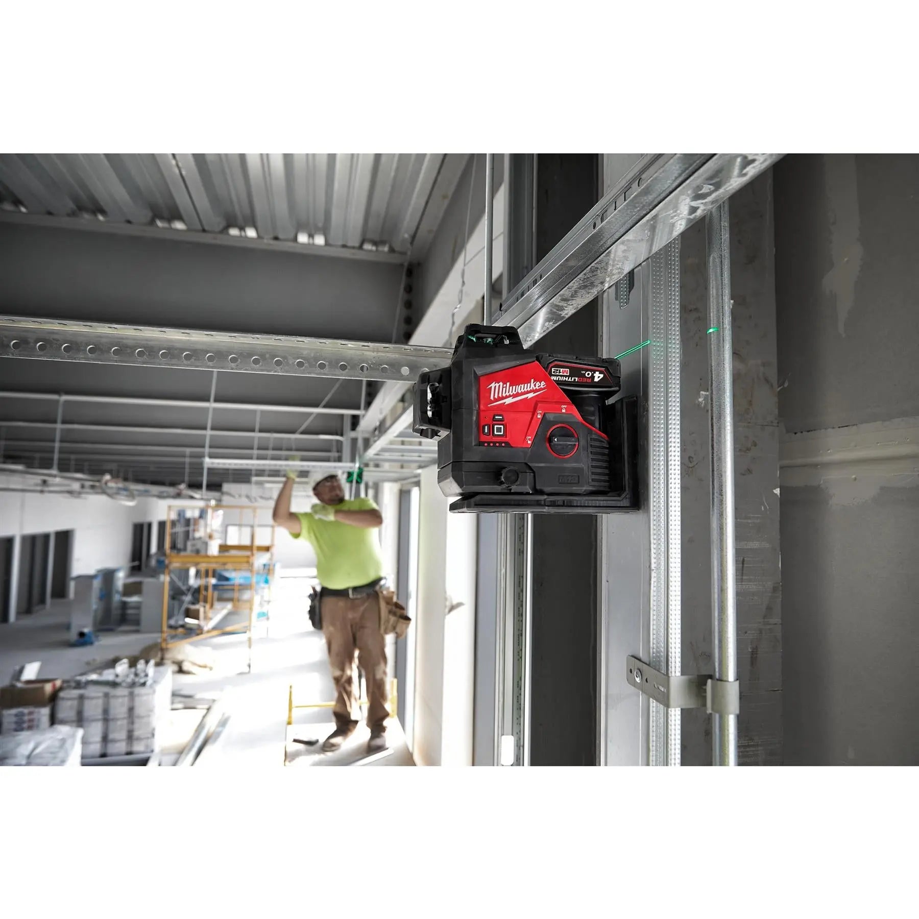 Milwaukee M12 12V 360° 3 Plane Laser Level in Kitbox Bare Unit M123PL-0C  White Rose Tools