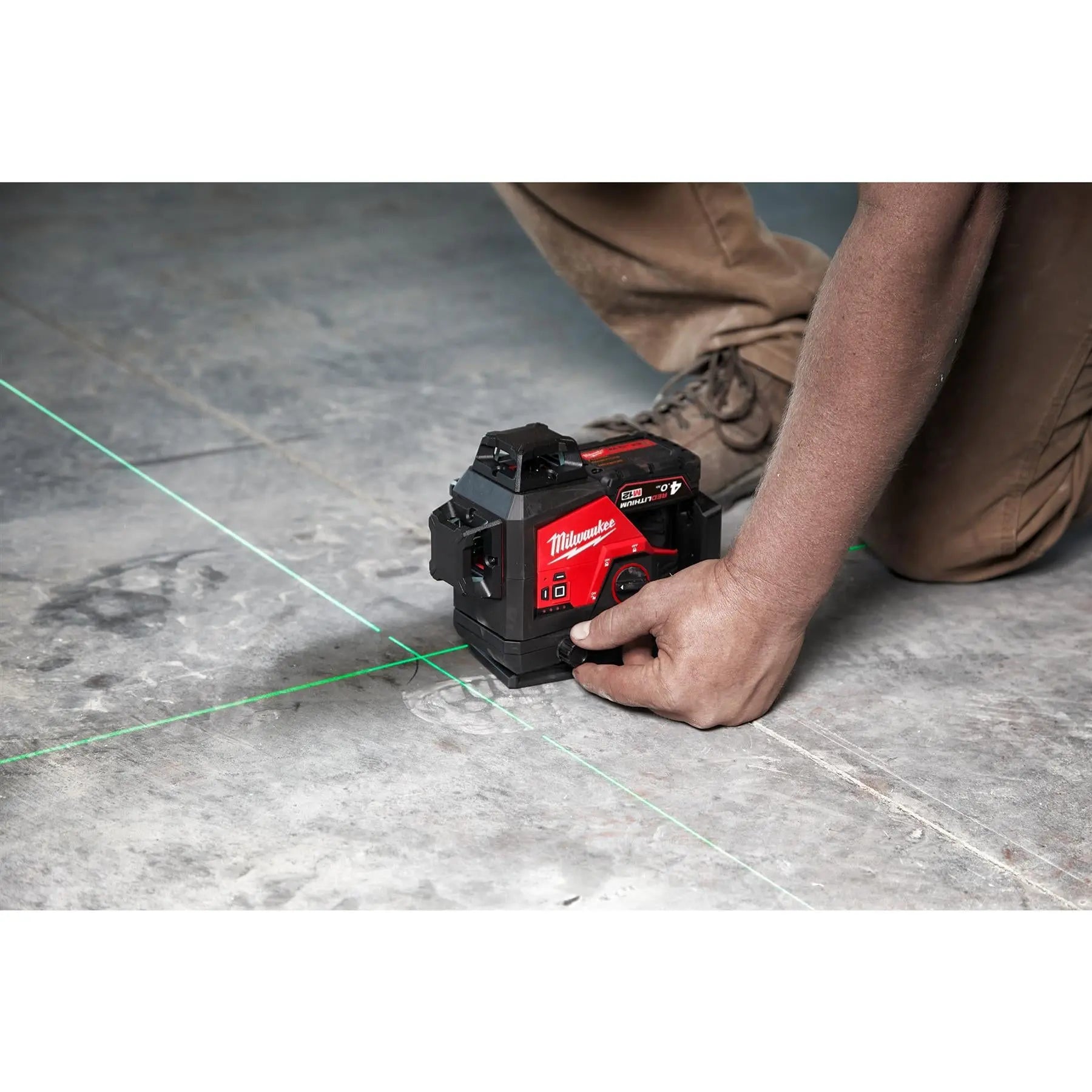 Milwaukee M12 12V 360° 3 Plane Laser Level in Kitbox Bare Unit M123PL-0C  White Rose Tools