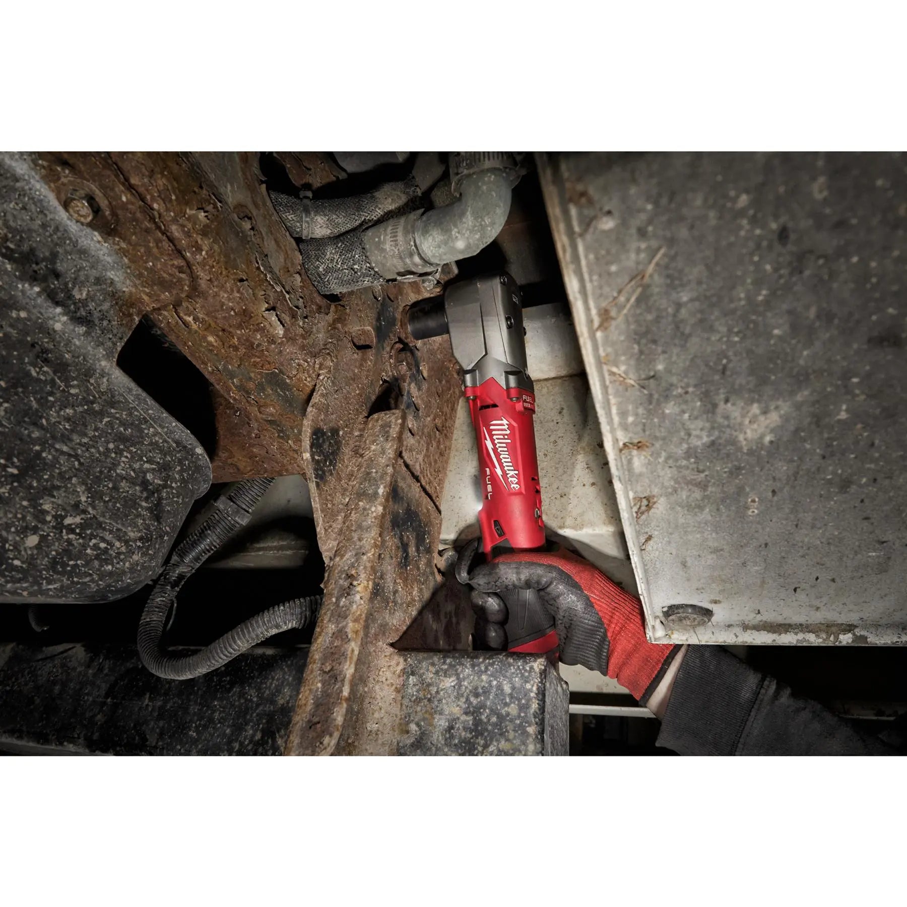 Milwaukee M12 12V Fuel 1/2" Right Angle Impact Wrench With Friction Ring Bare Unit M12FRAIWF12-0  White Rose Tools