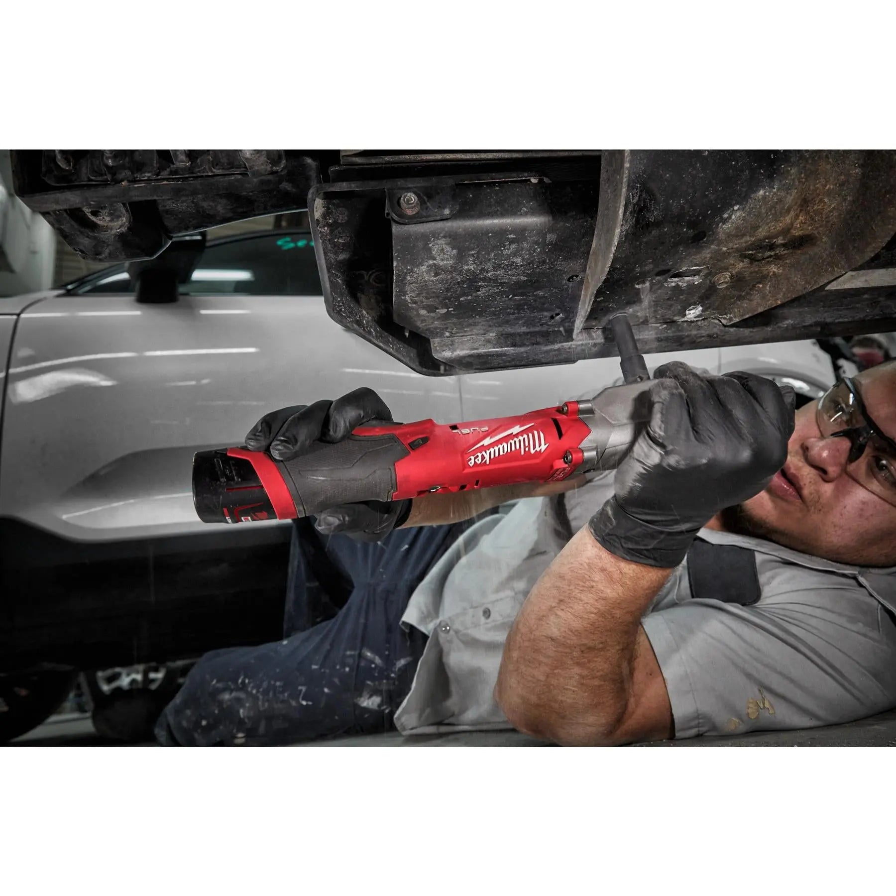 Milwaukee M12 12V Fuel 1/2" Right Angle Impact Wrench With Friction Ring Bare Unit M12FRAIWF12-0  White Rose Tools